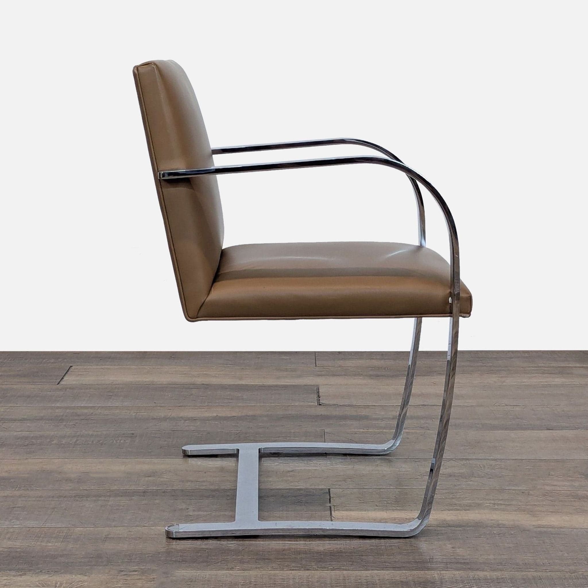 Knoll Brno Modern Leather Chair by Mies van der Rohe - Thumbnail 2