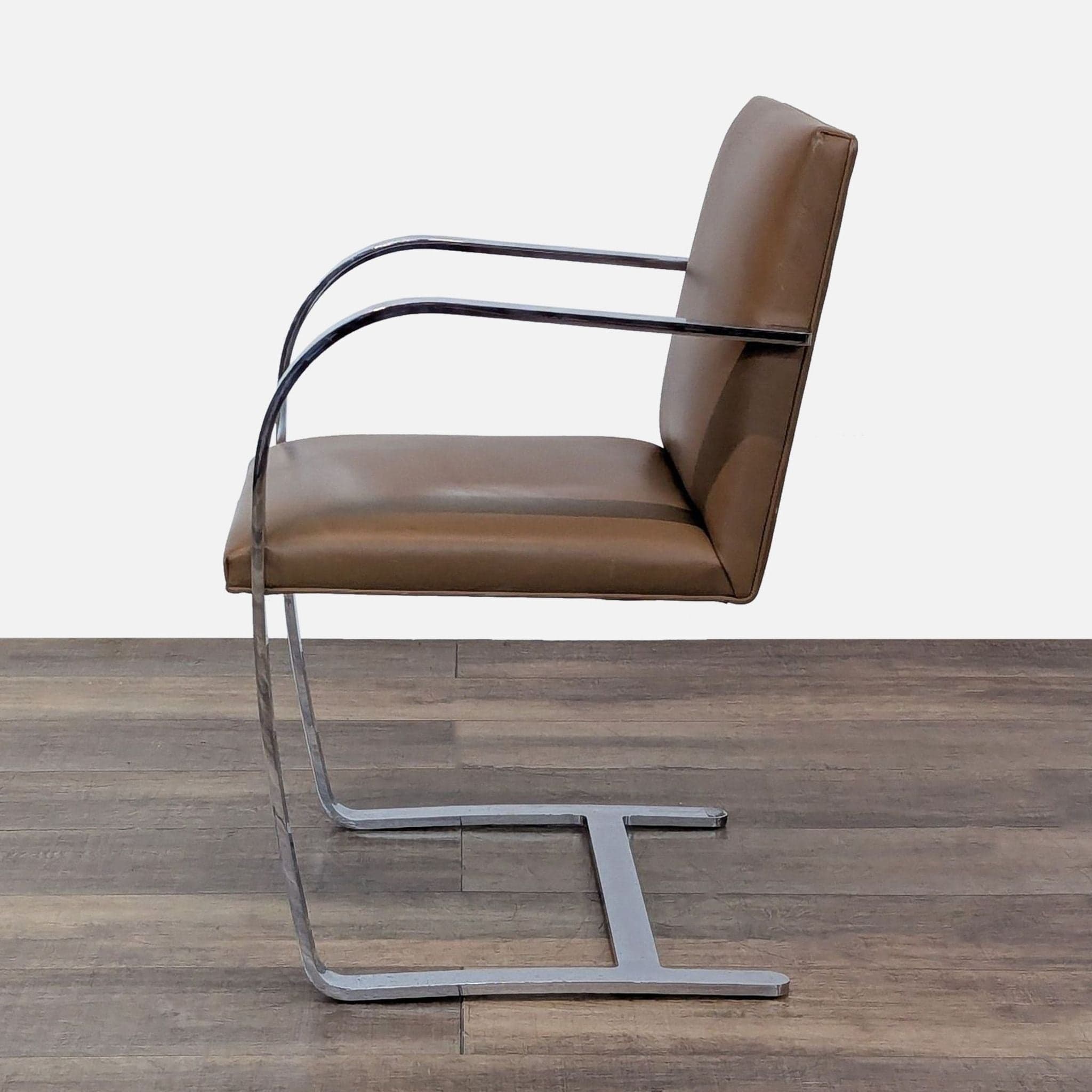 Knoll Brno Modern Leather Chair by Mies van der Rohe - Thumbnail 4