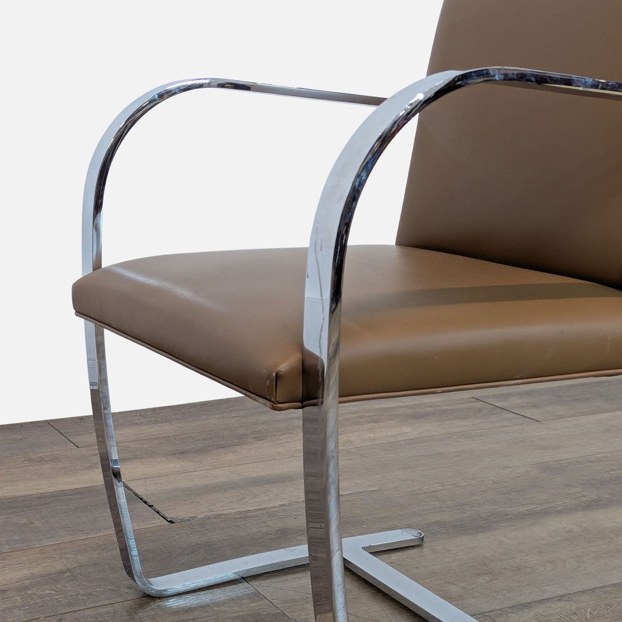 Knoll Brno Modern Leather Chair by Mies van der Rohe - Thumbnail 5