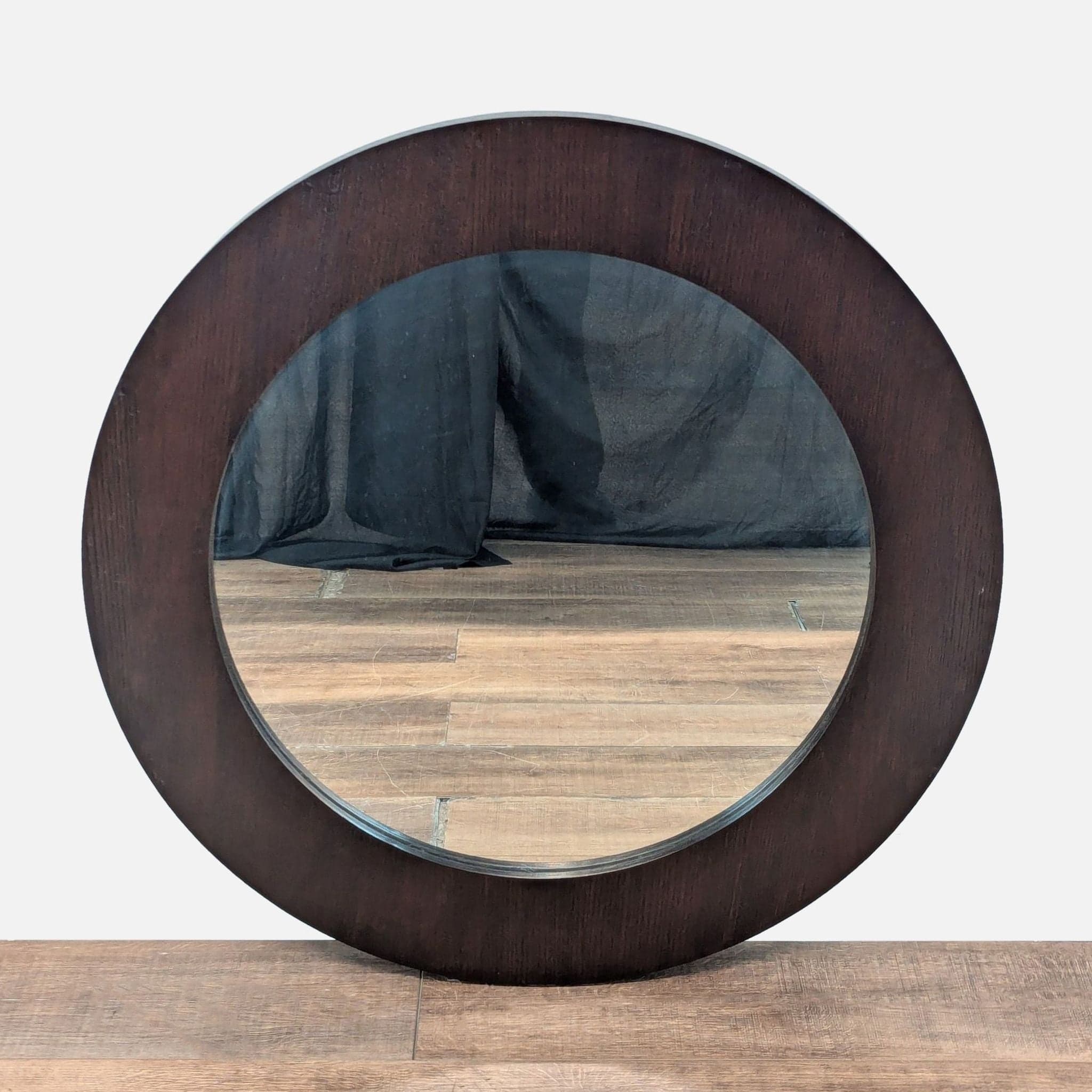 Crate & Barrel Wood Framed Wall Mirror - Image 1