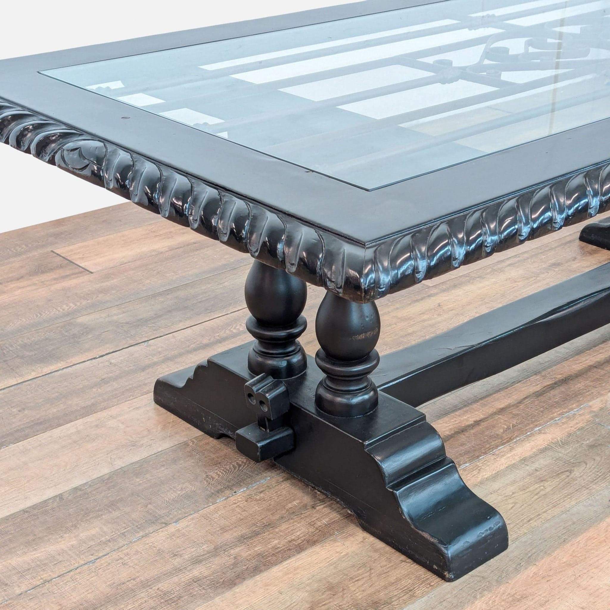 Peruvian Glass Top Dining Table - Thumbnail 6