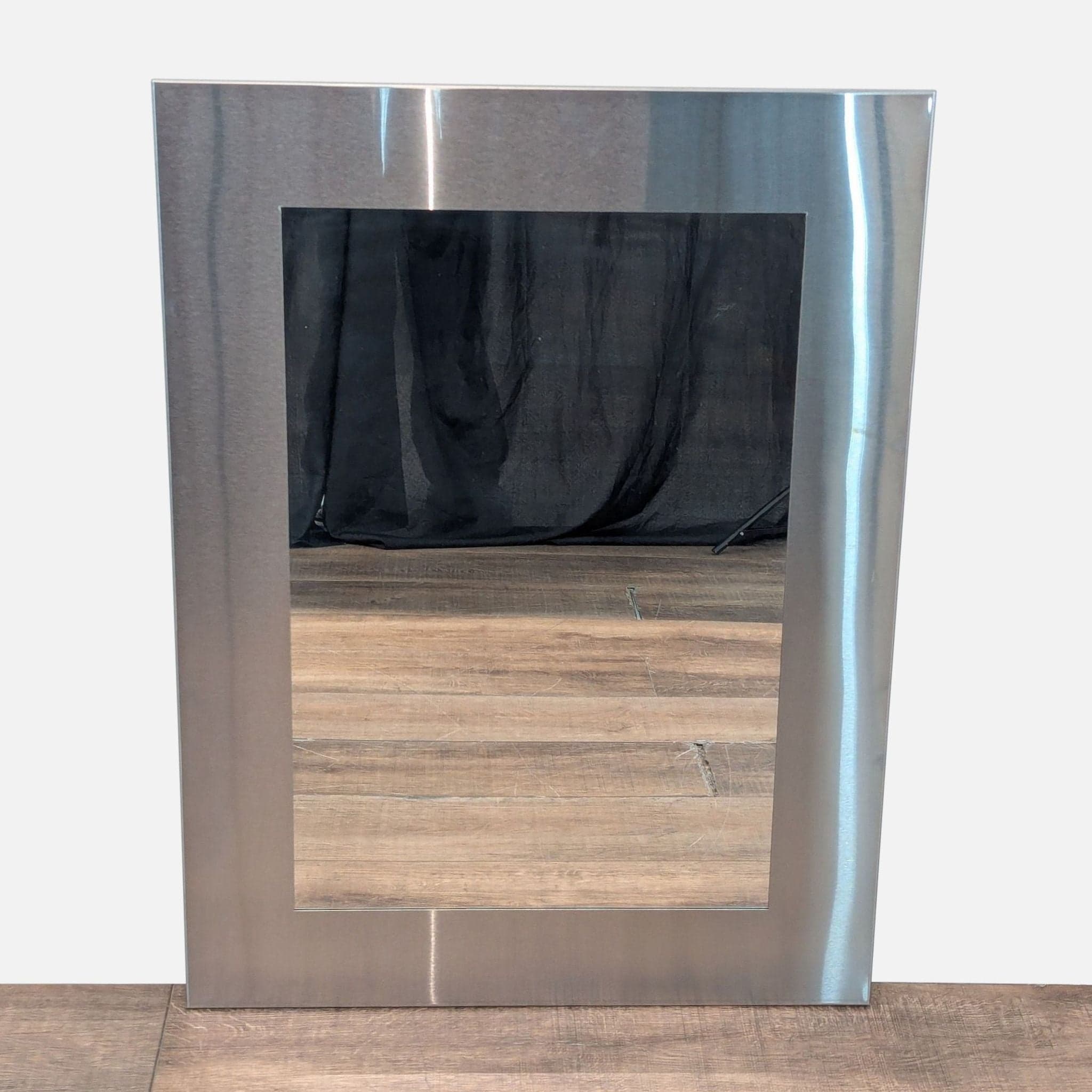 Room & Board Stainless Framed Wall Mirror - Image 1