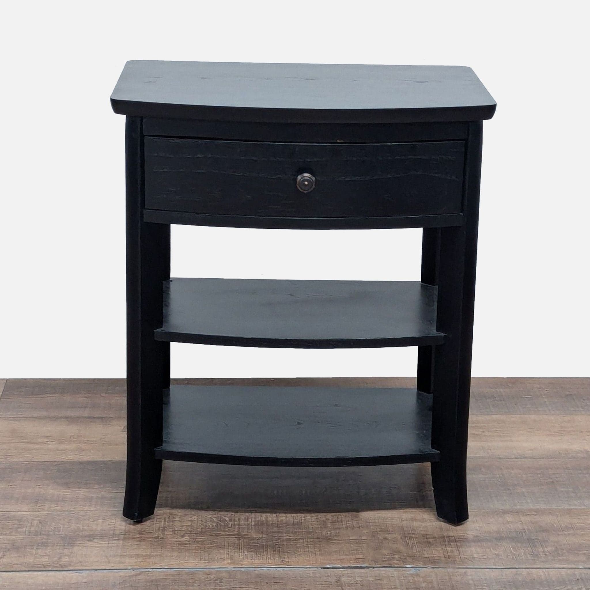 Pottery Barn One Drawer Nightstand with Shelves - Image 1