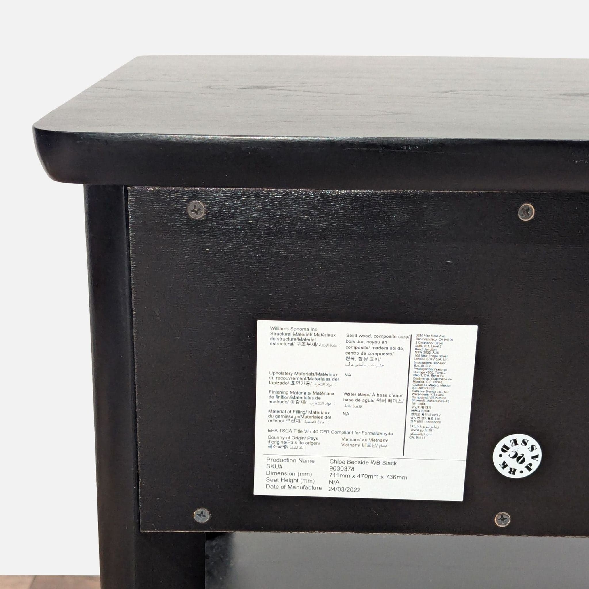 Pottery Barn One Drawer Nightstand with Shelves - Thumbnail 3