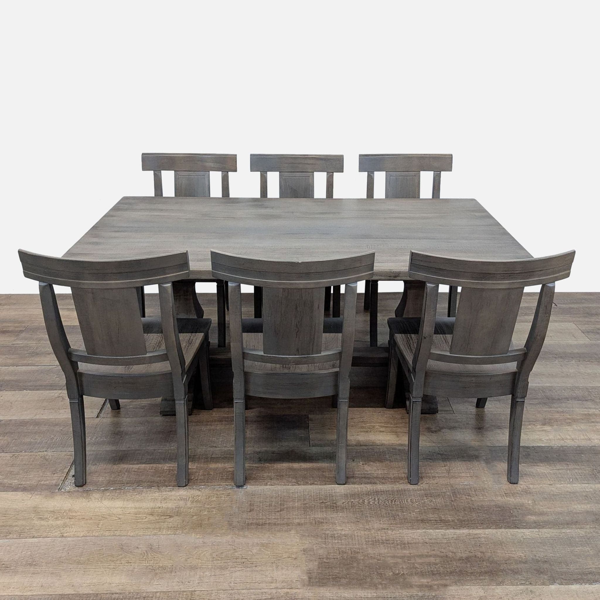 Bassett Furniture Harvest Dining Table with 6 Baxter Chairs - Thumbnail 4