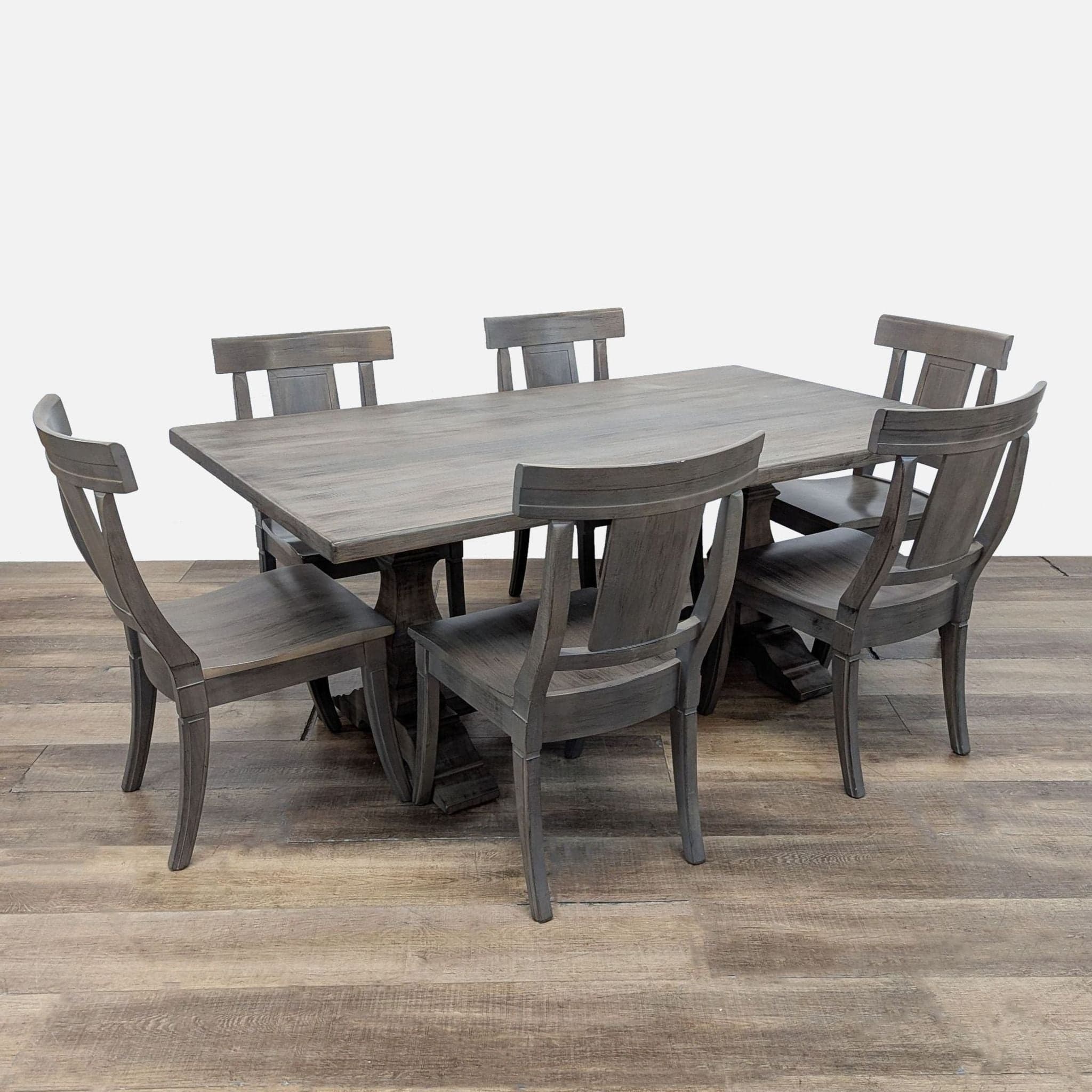 Bassett Furniture Harvest Dining Table with 6 Baxter Chairs - Thumbnail 14