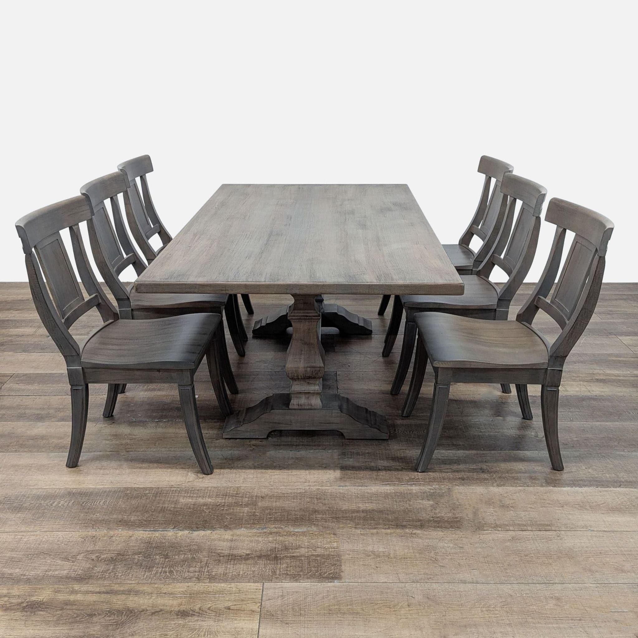 Bassett Furniture Harvest Dining Table with 6 Baxter Chairs - Thumbnail 15