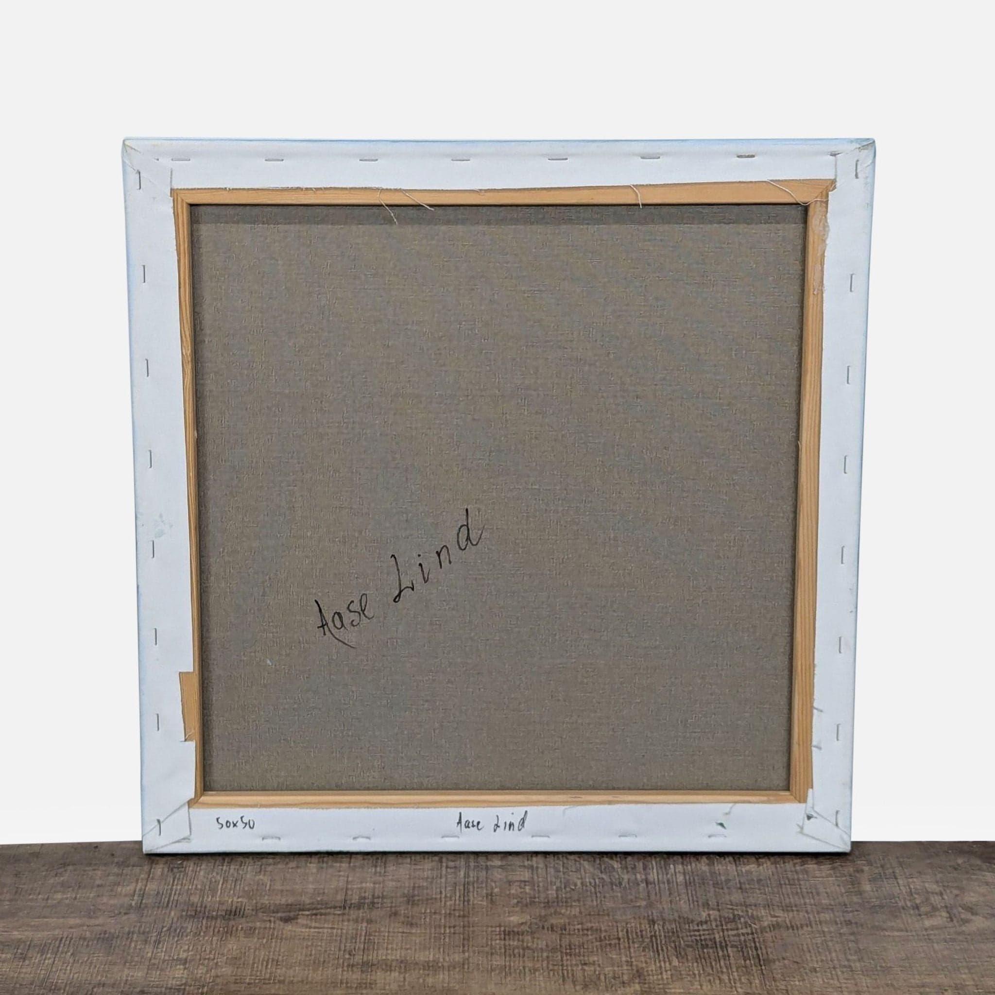 Aase Lind “ Flowers in Blue & White no 2” Original Floral Artwork on Canvas - Thumbnail 4