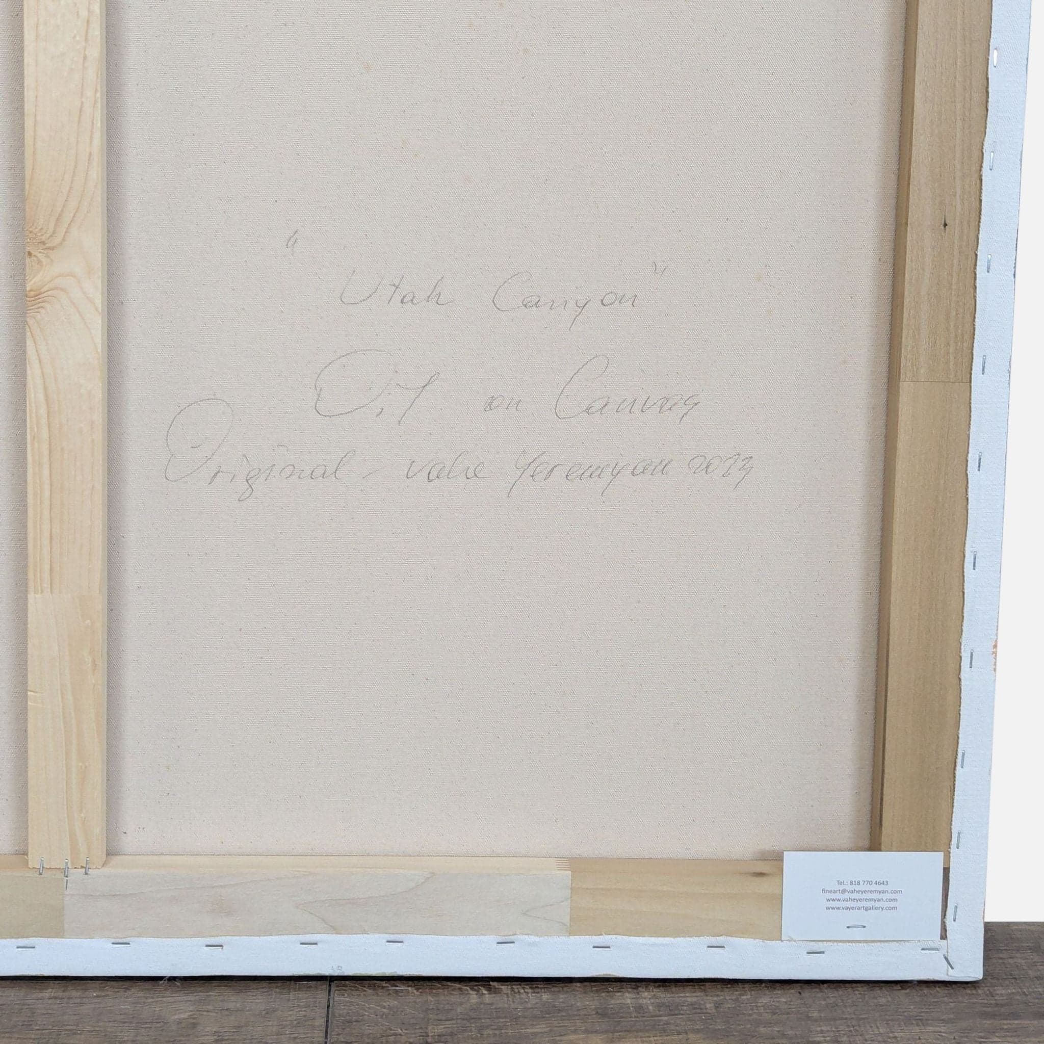 Utah Canyon Original Oil on Canvas by Vahe Yeremyan - Thumbnail 5