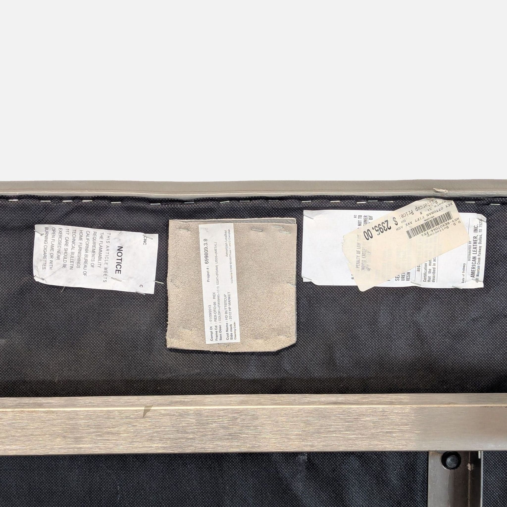 HD Buttercup Tufted Leather and Chrome Bench - Thumbnail 4