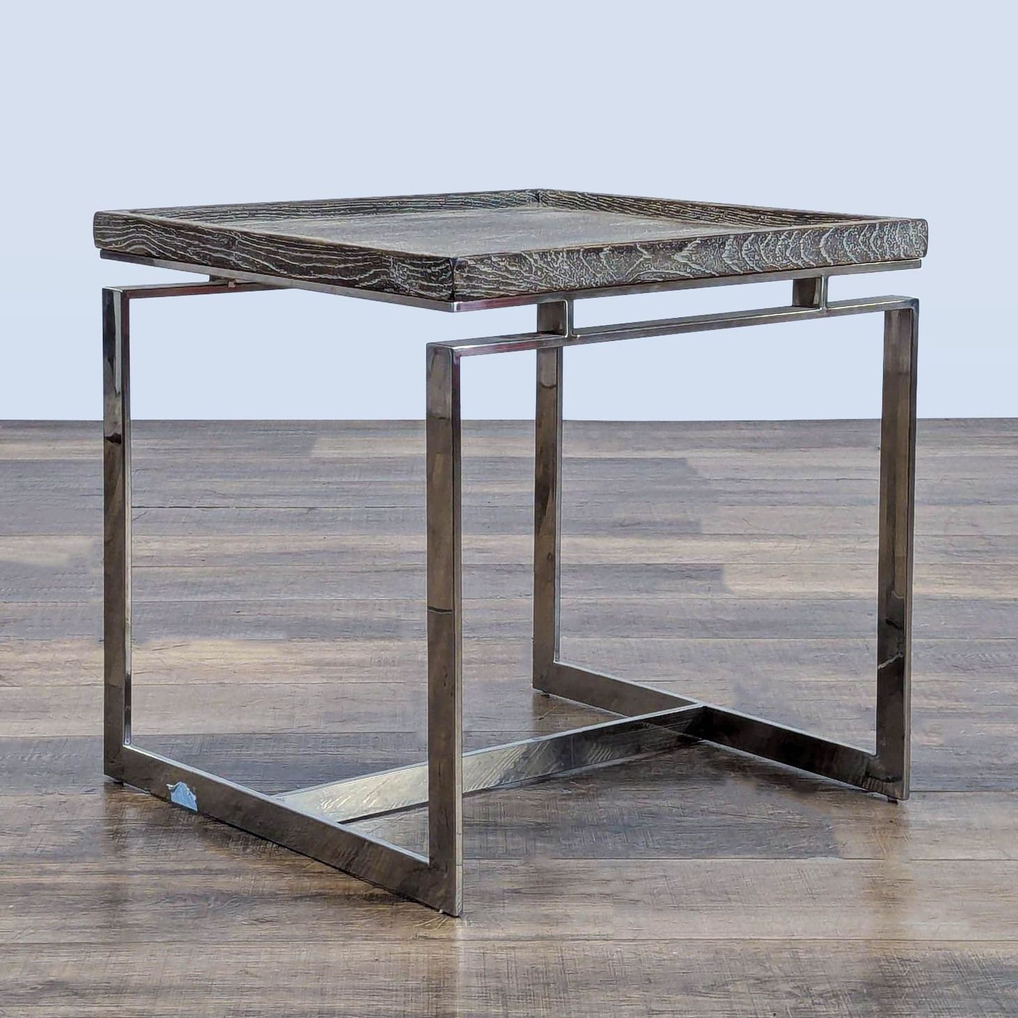 Brownstone Furniture Wood and Chrome End Table - Thumbnail 2