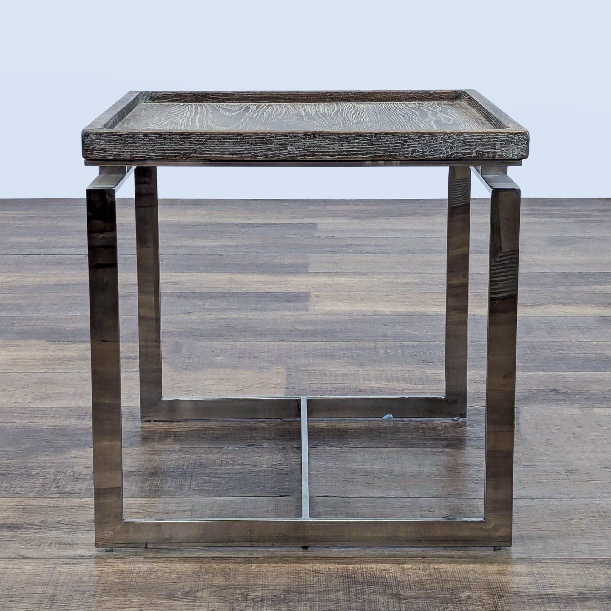 Brownstone Furniture Wood and Chrome End Table - Thumbnail 5