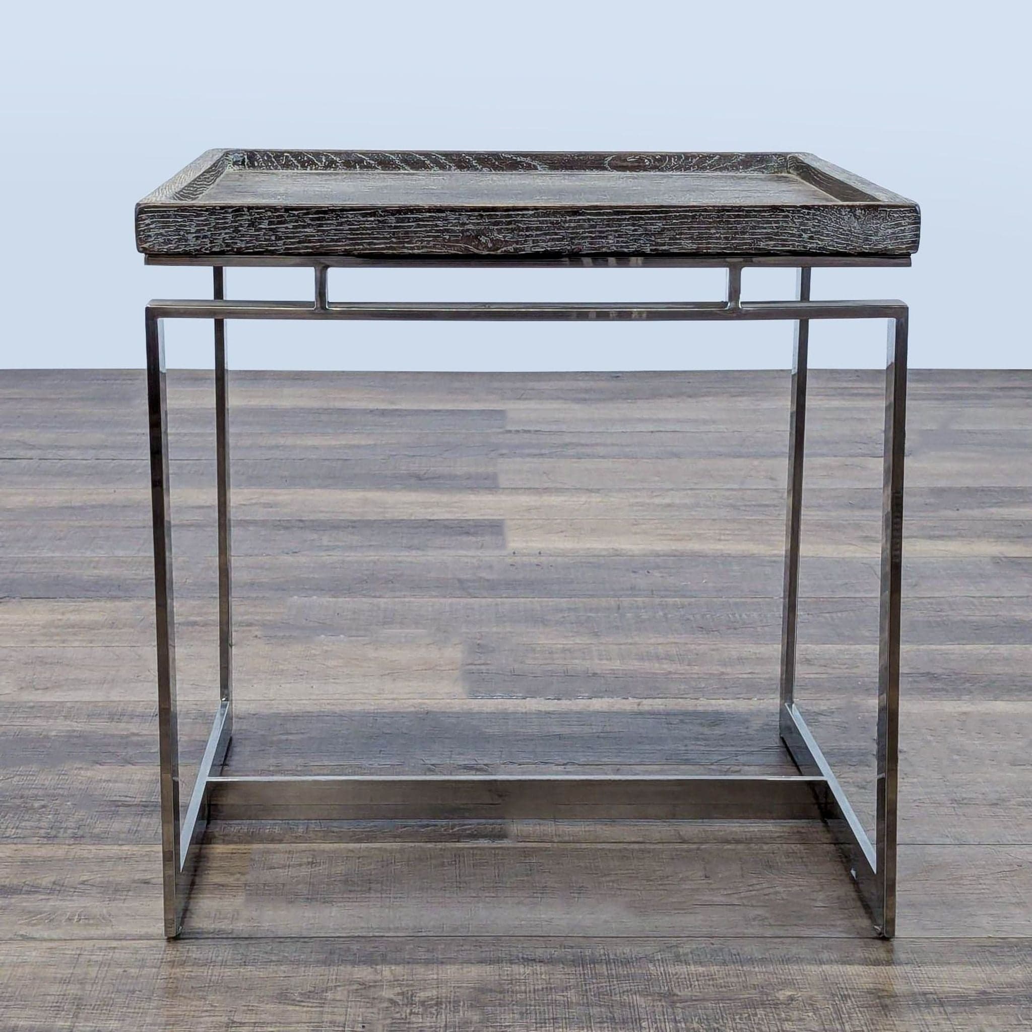 Brownstone Furniture Wood and Chrome End Table - Thumbnail 4