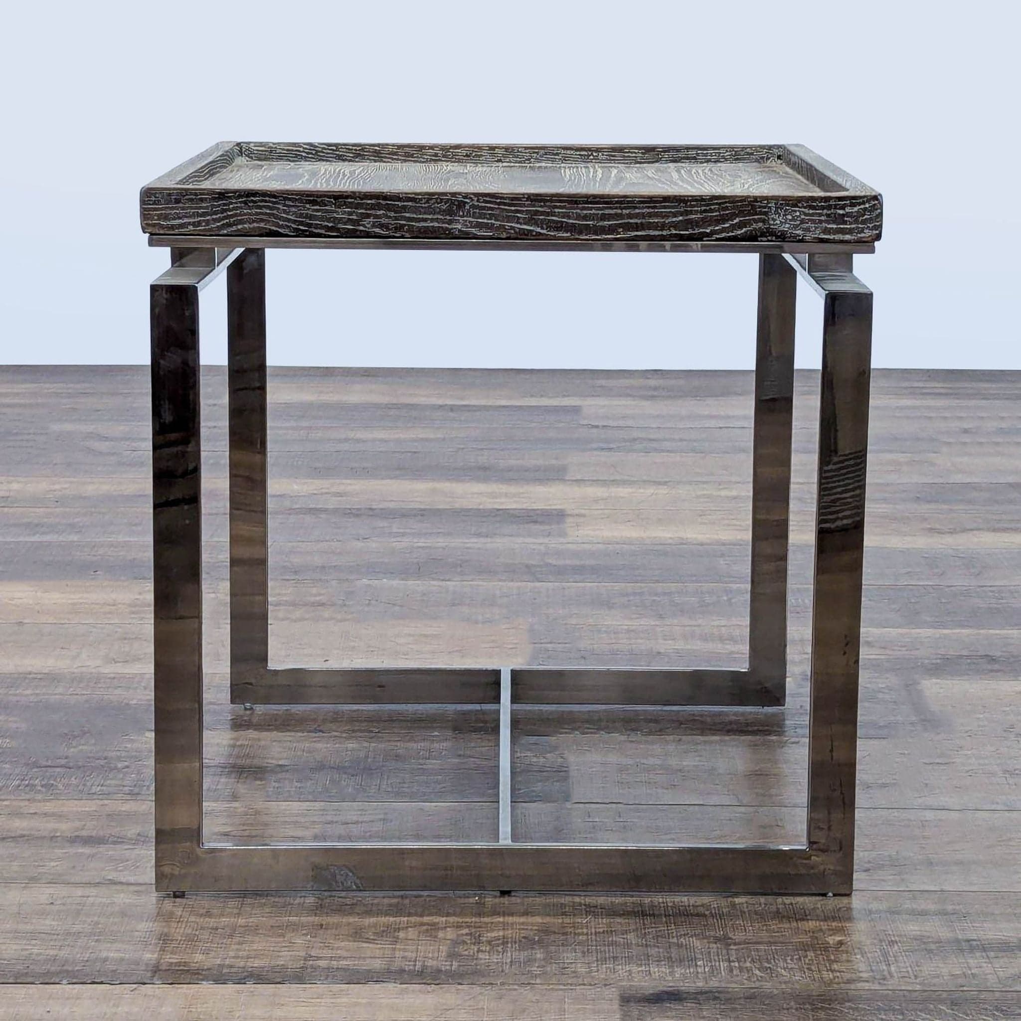 Brownstone Furniture Wood and Chrome End Table - Thumbnail 3