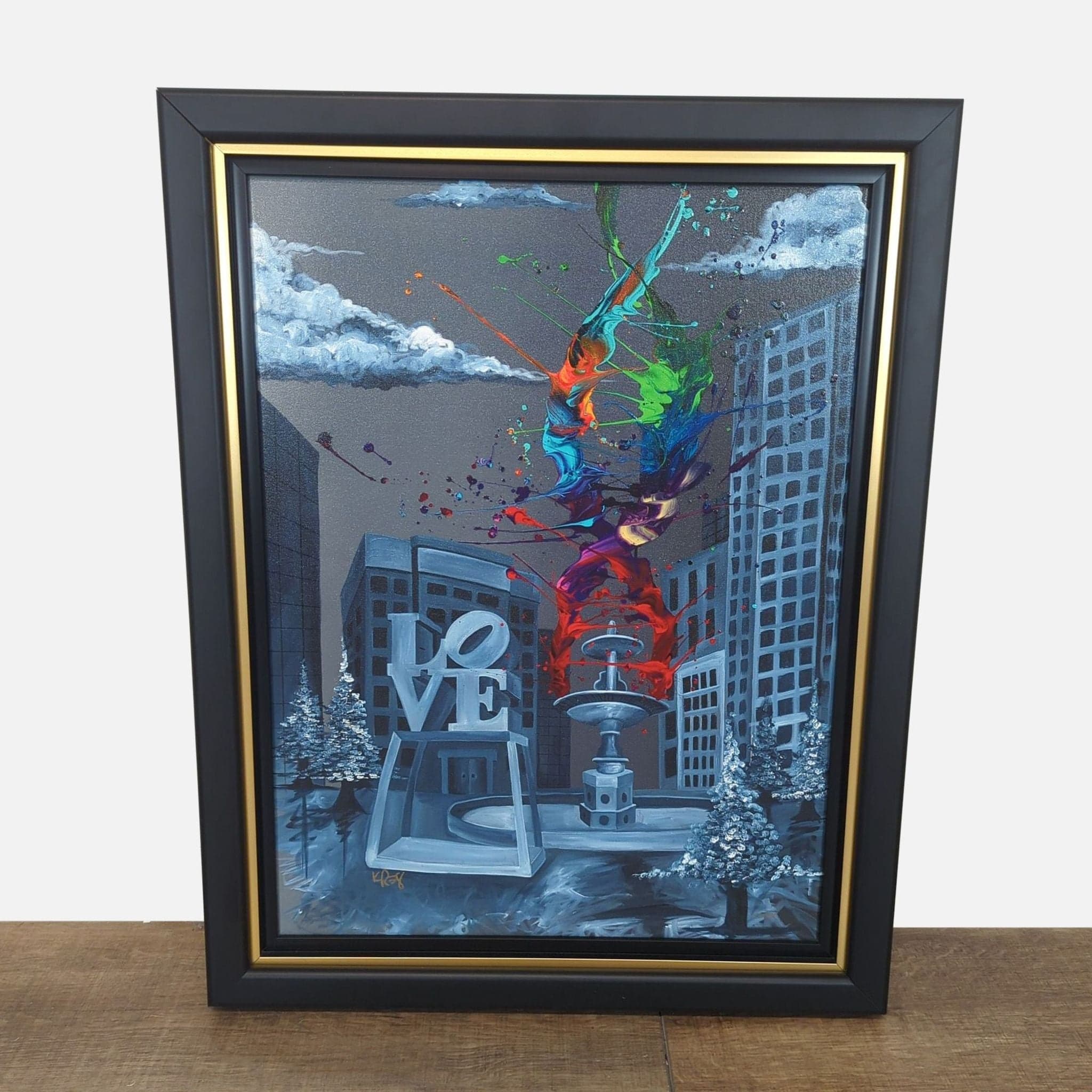 “Love Life” by Kre8 Framed Giclee Signed - Image 1