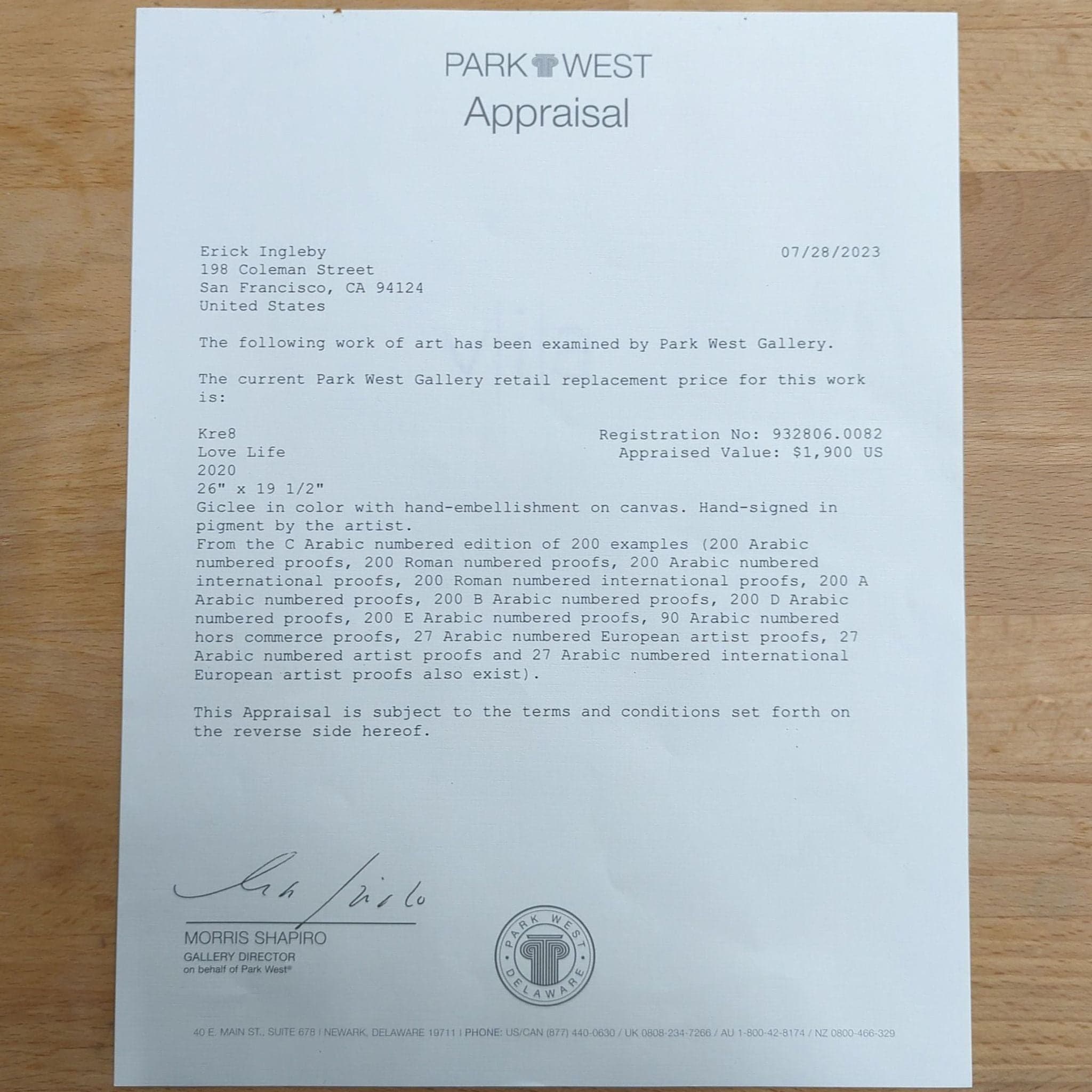 “Love Life” by Kre8 Framed Giclee Signed - Thumbnail 4