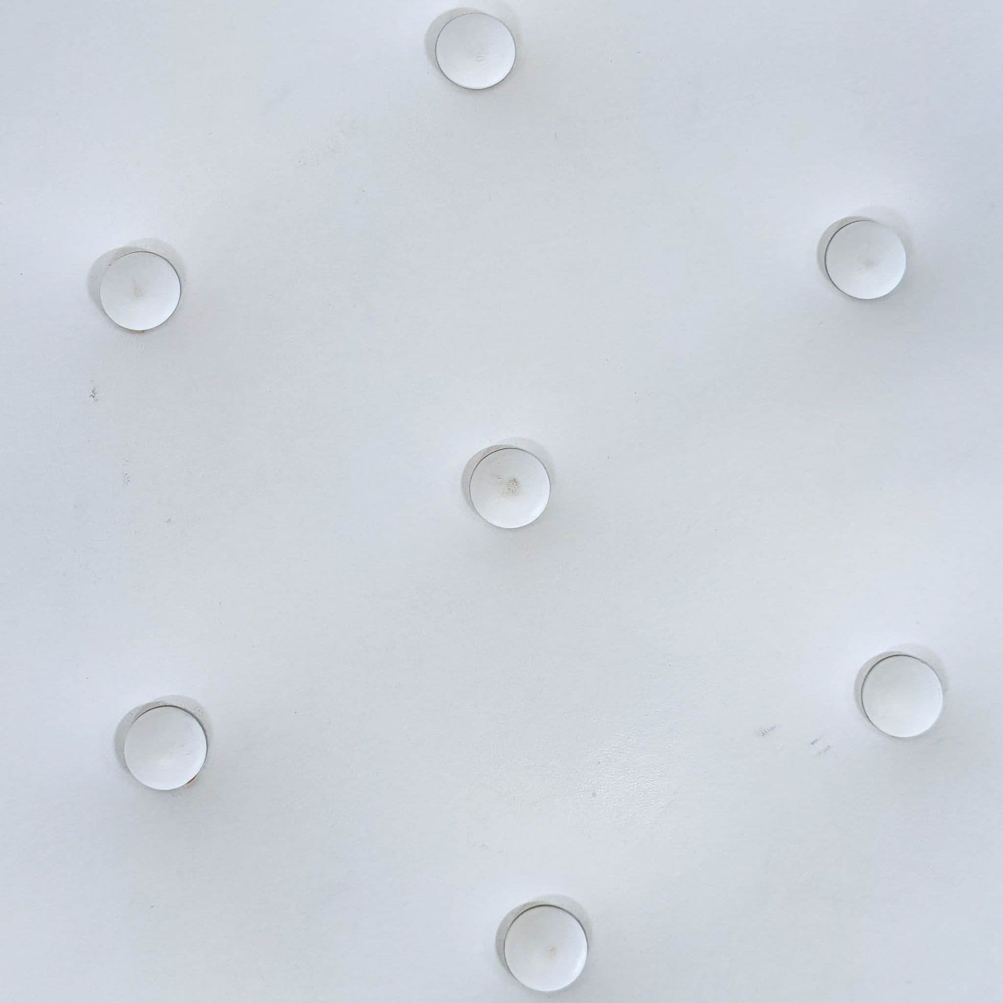 Leather Button Tufted Ottoman on Metal Base - Thumbnail 6