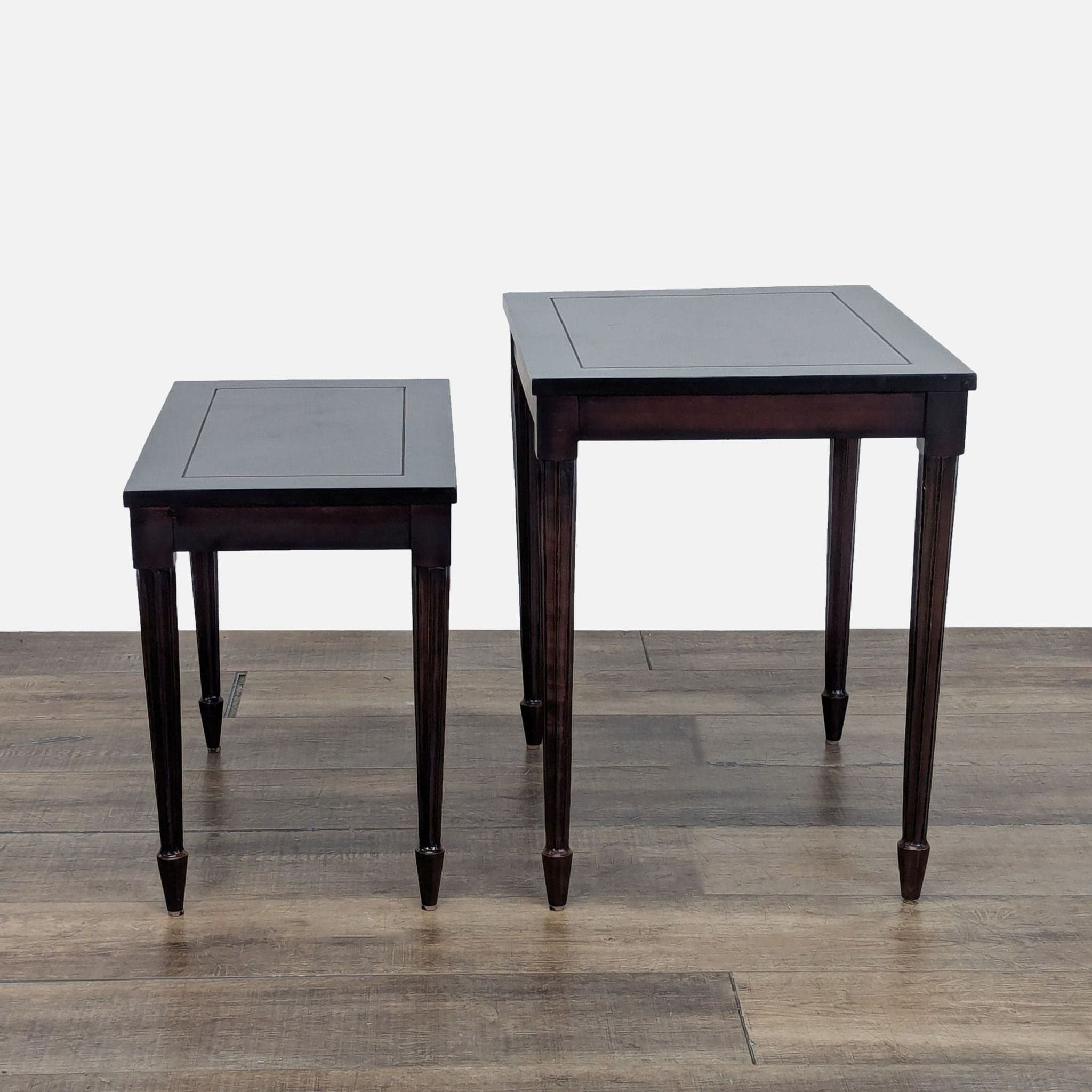 Set of Two Wood Nesting Tables - Thumbnail 4