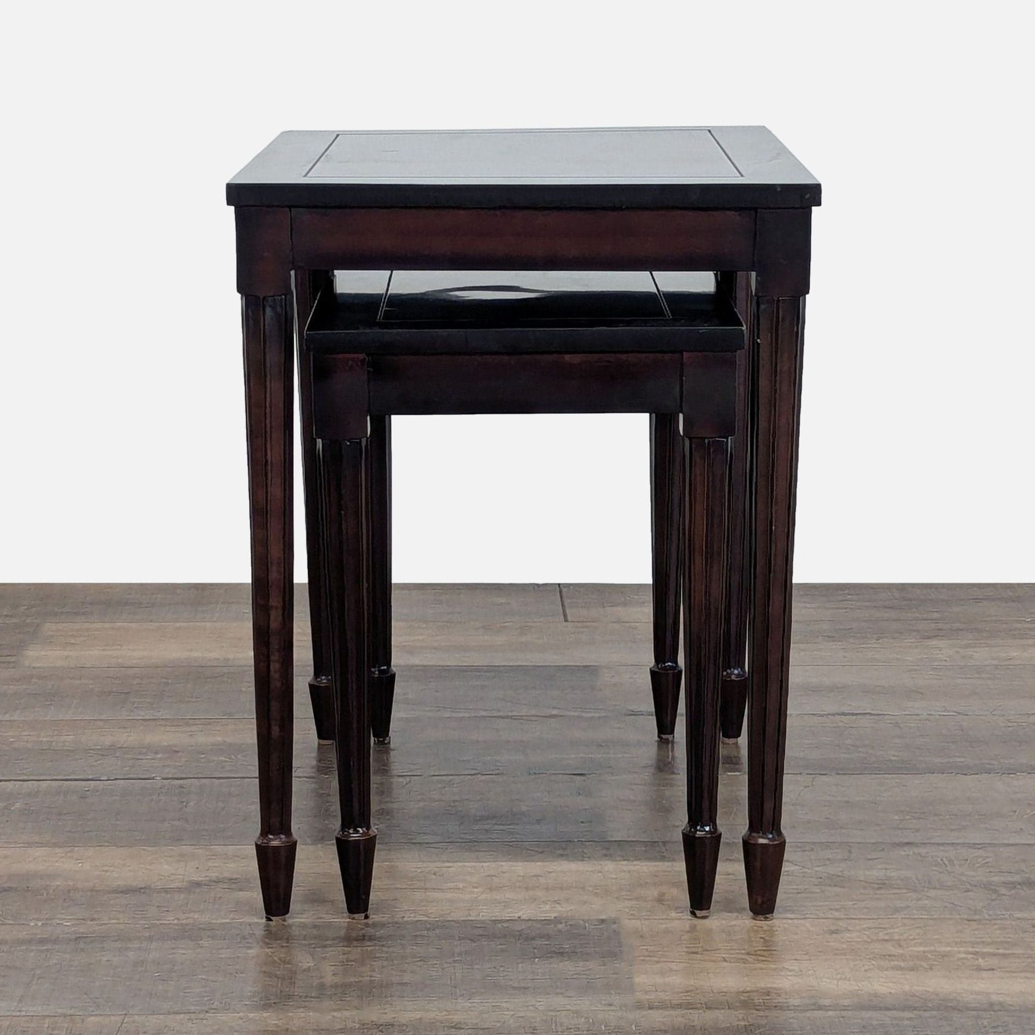 Set of Two Wood Nesting Tables - Thumbnail 5