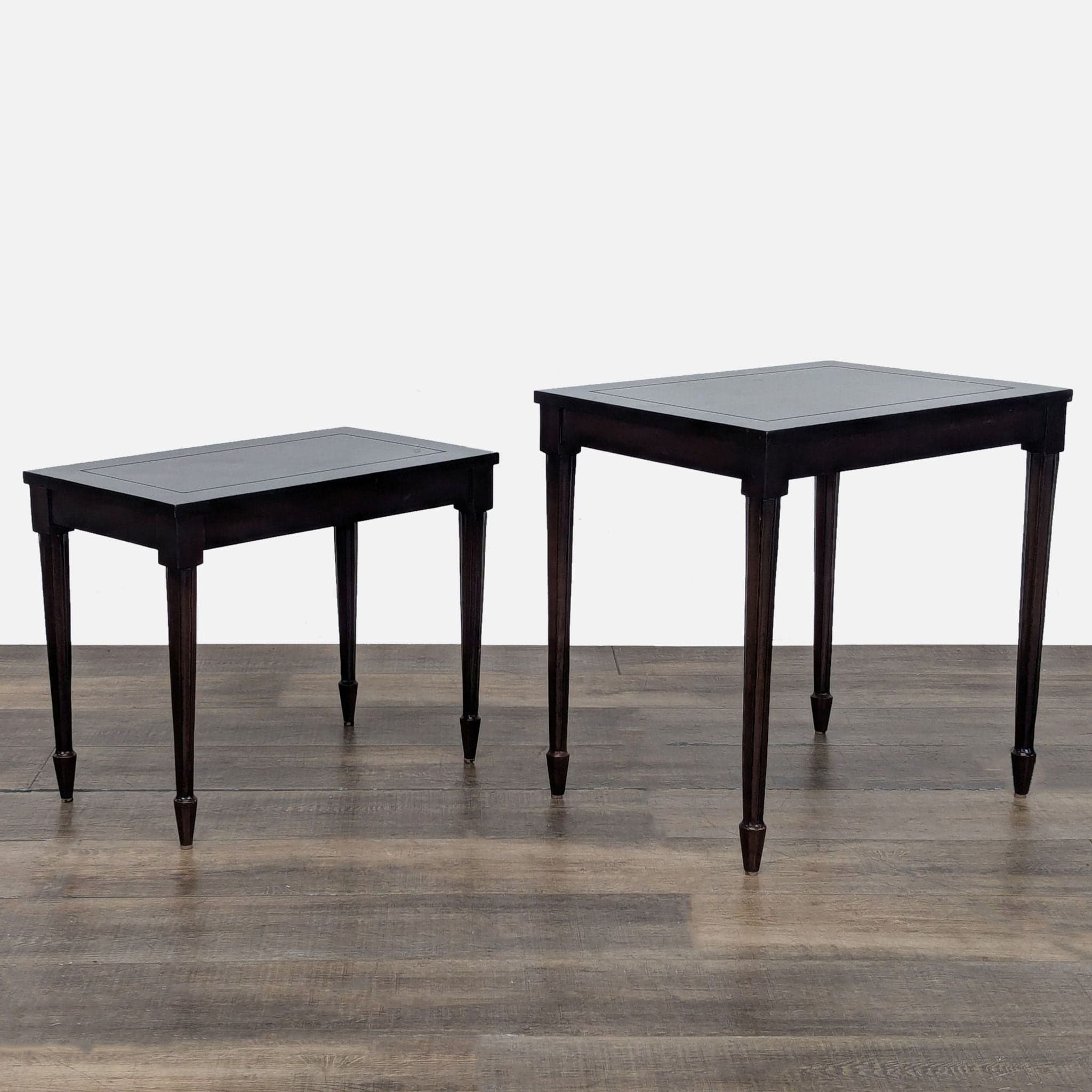 Set of Two Wood Nesting Tables - Thumbnail 3