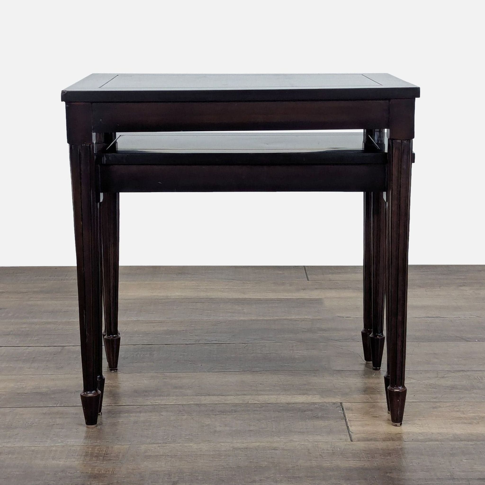 Set of Two Wood Nesting Tables - Thumbnail 6
