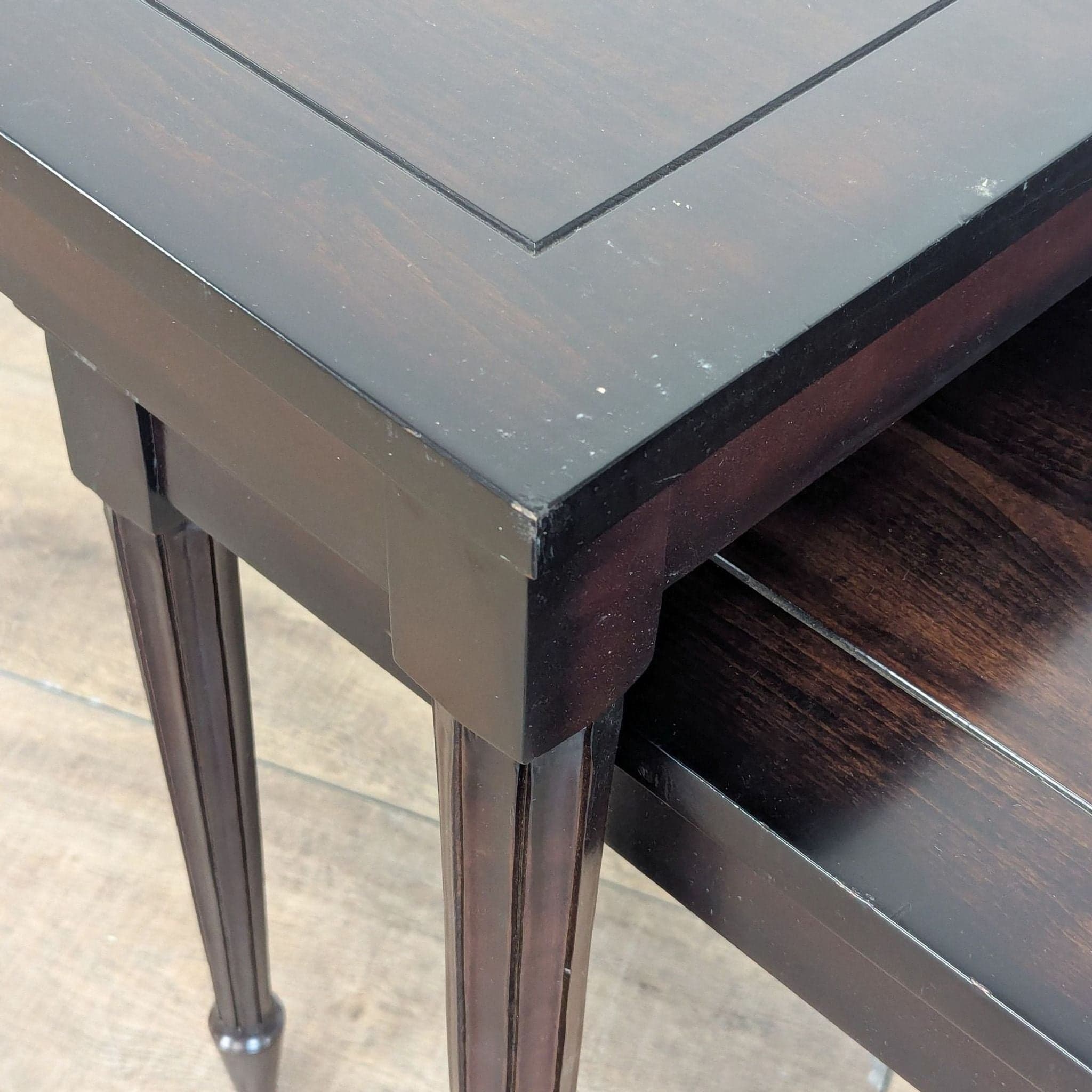 Set of Two Wood Nesting Tables - Thumbnail 7