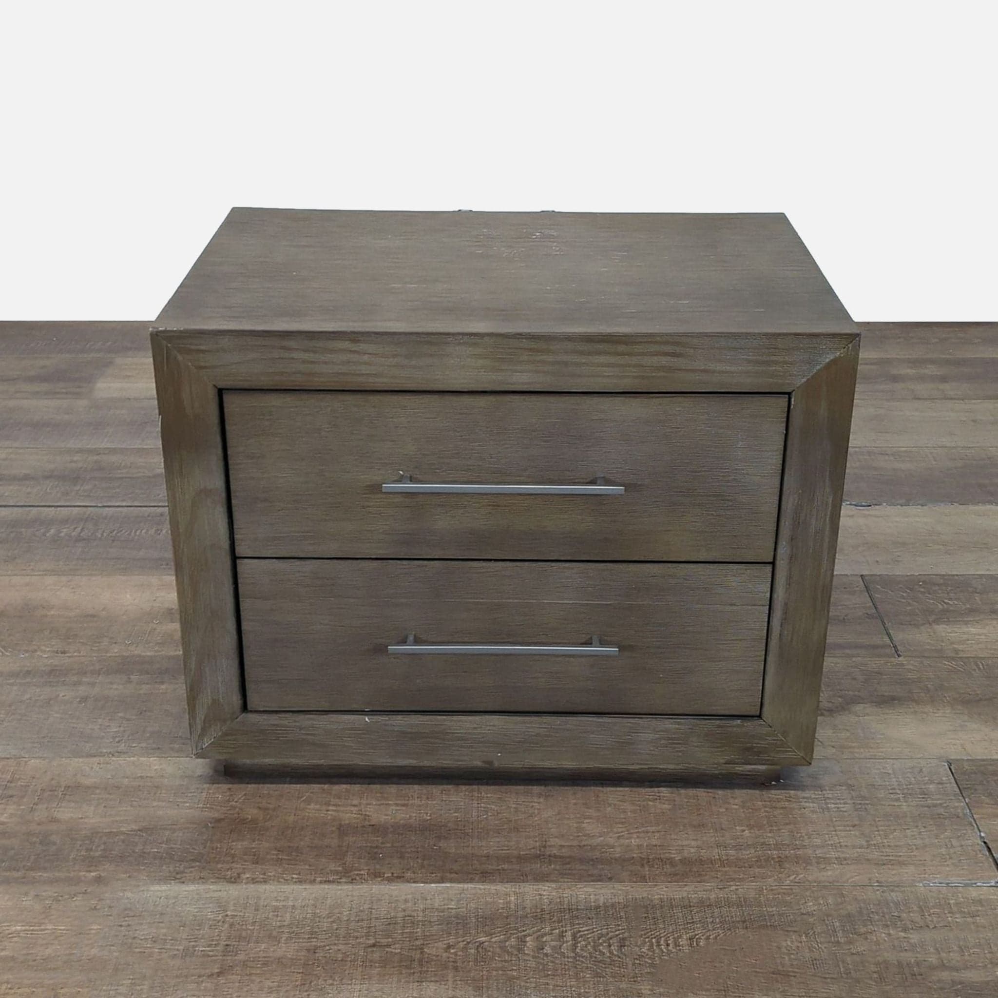 Brooks Two Drawer Solid Wood Nightstand - Image 1