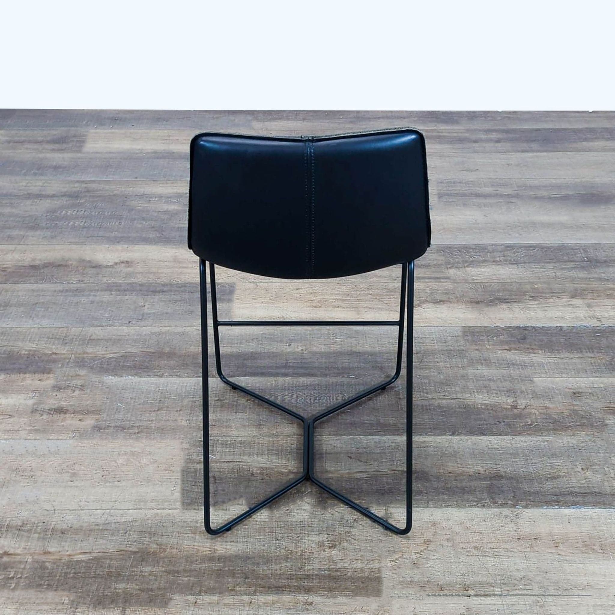 West Elm Slope Leather Bar Stool - Thumbnail 3