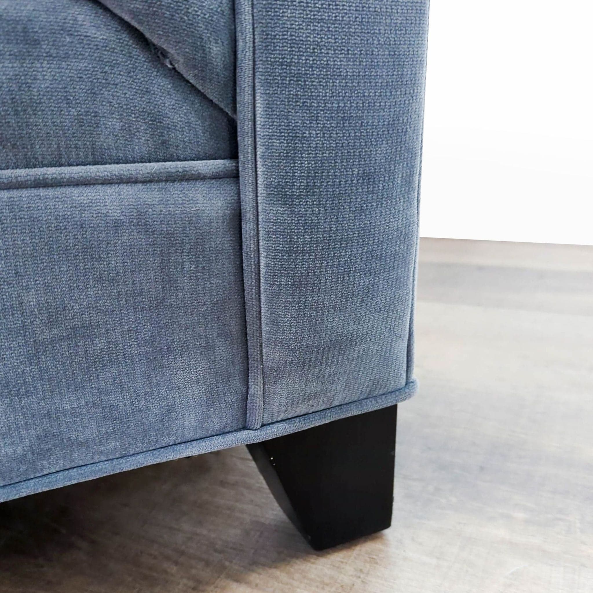 Macy's 3-Seat Tufted Velvet Sofa in Light Blue - Thumbnail 3