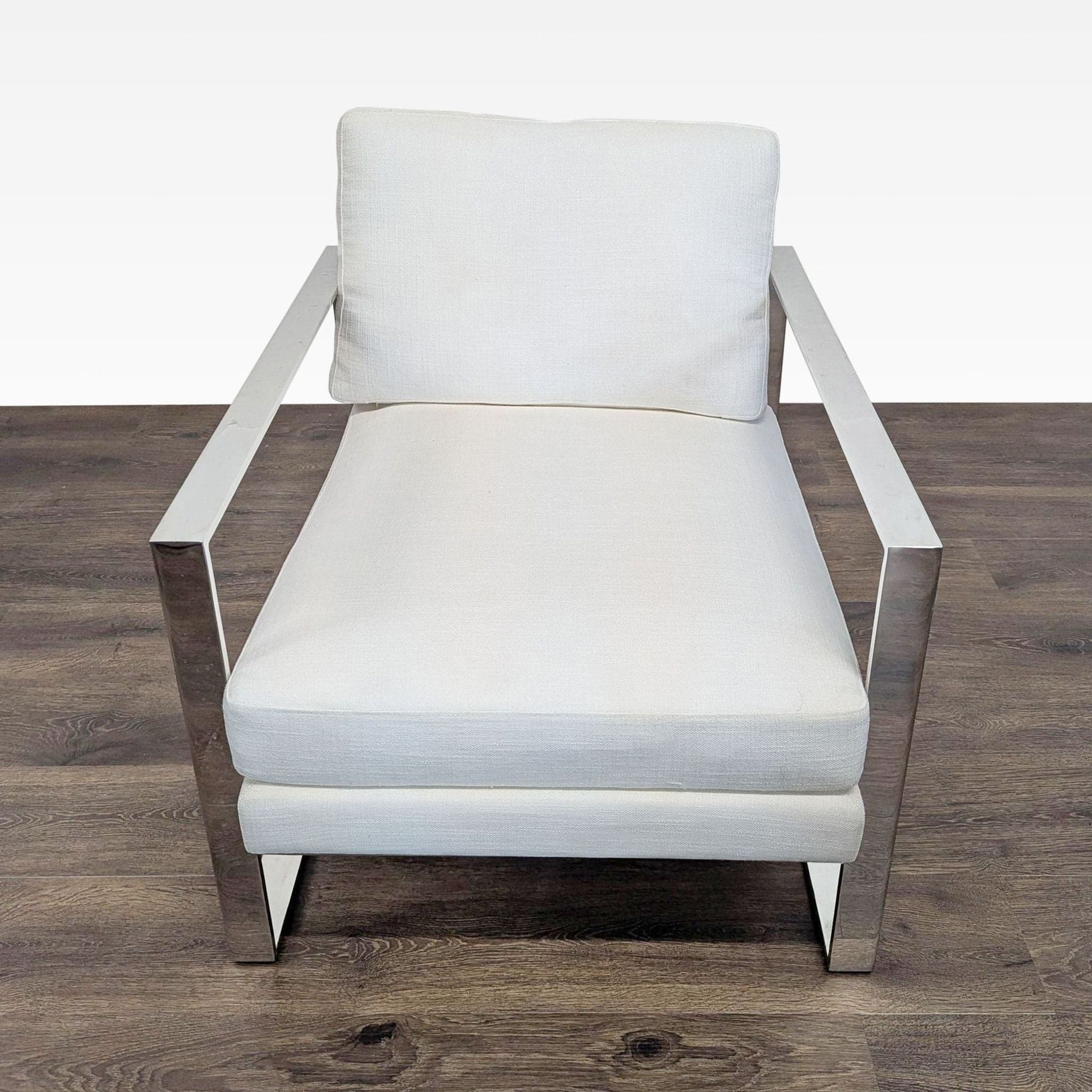 Restoration Hardware Modern Lounge Chair with Ottoman - Thumbnail 2