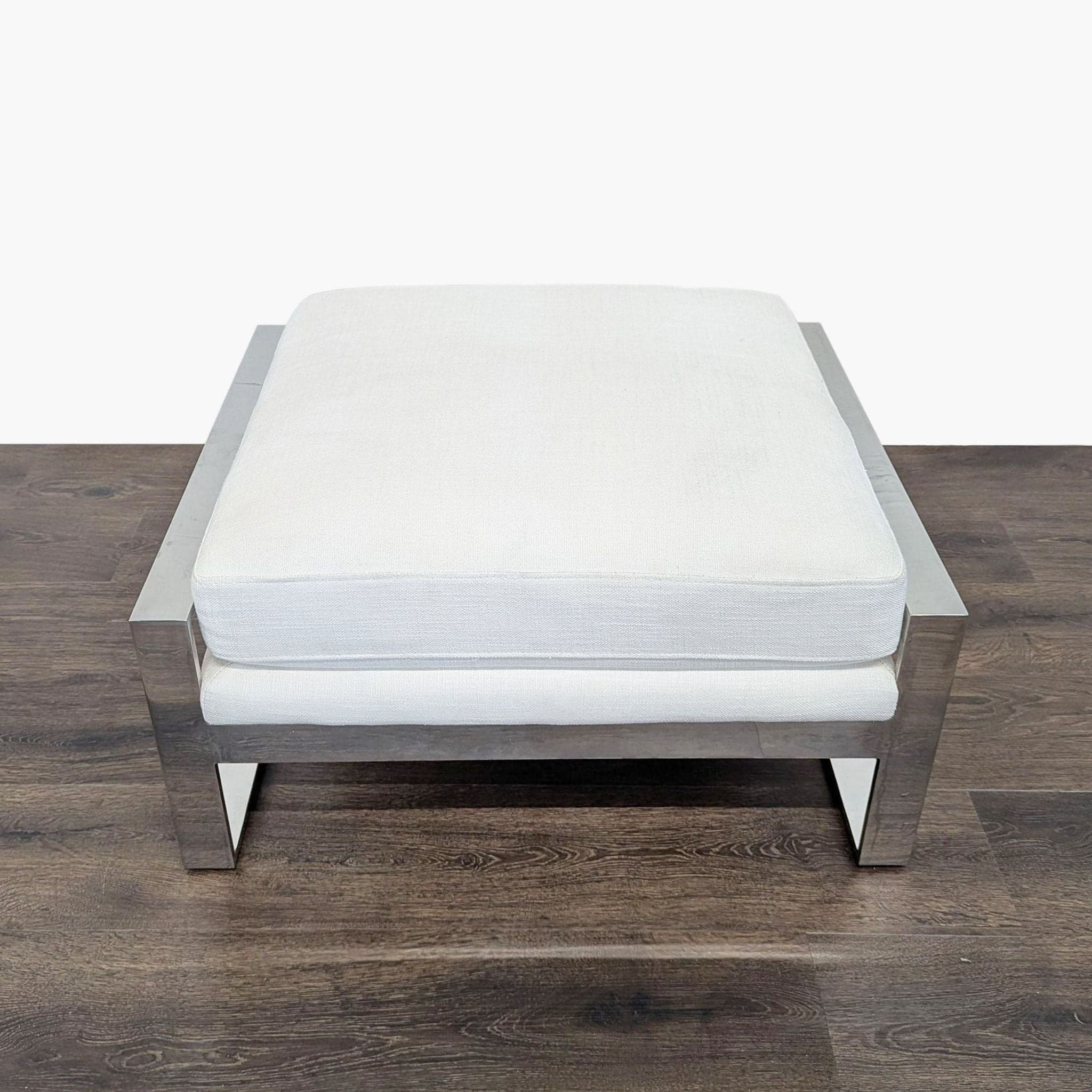 Restoration Hardware Modern Lounge Chair with Ottoman - Thumbnail 9