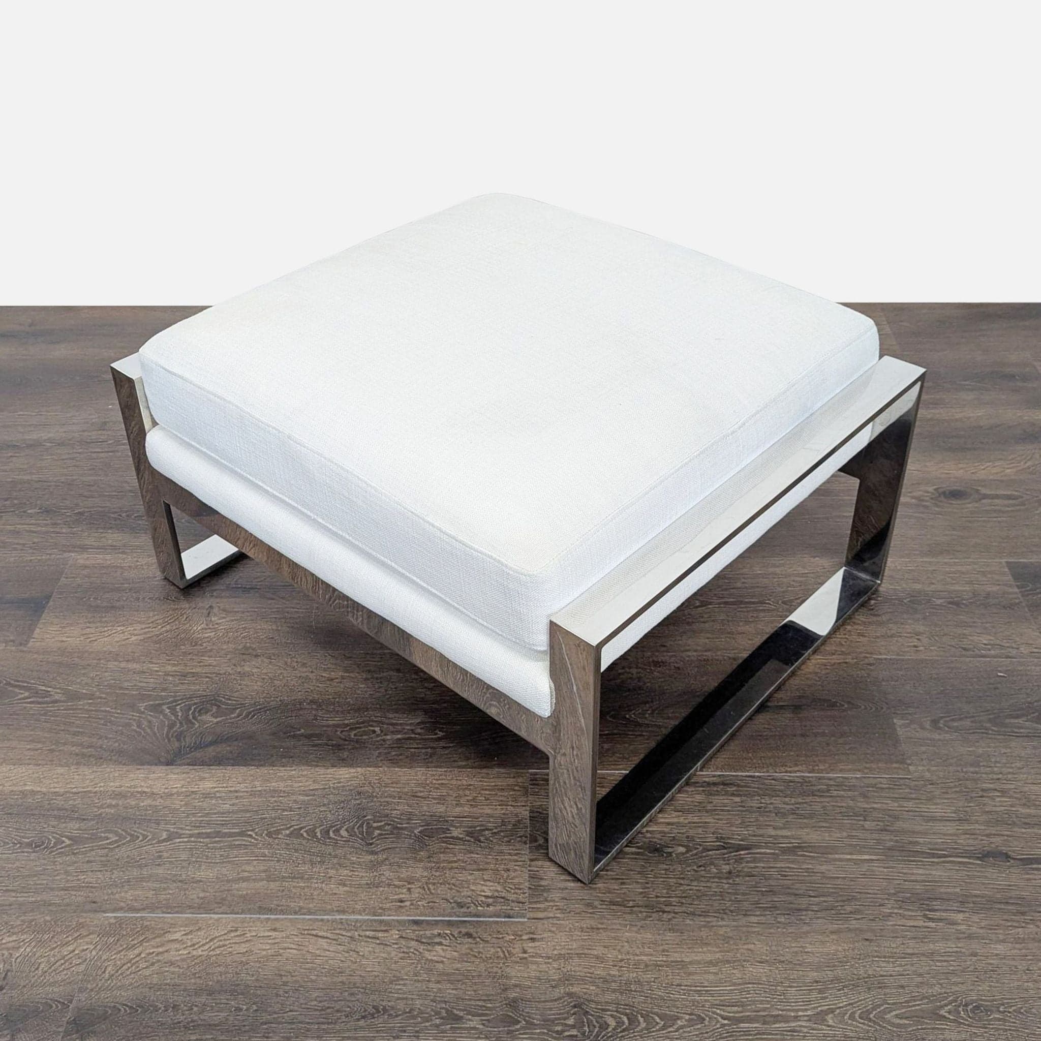 Restoration Hardware Modern Lounge Chair with Ottoman - Thumbnail 10