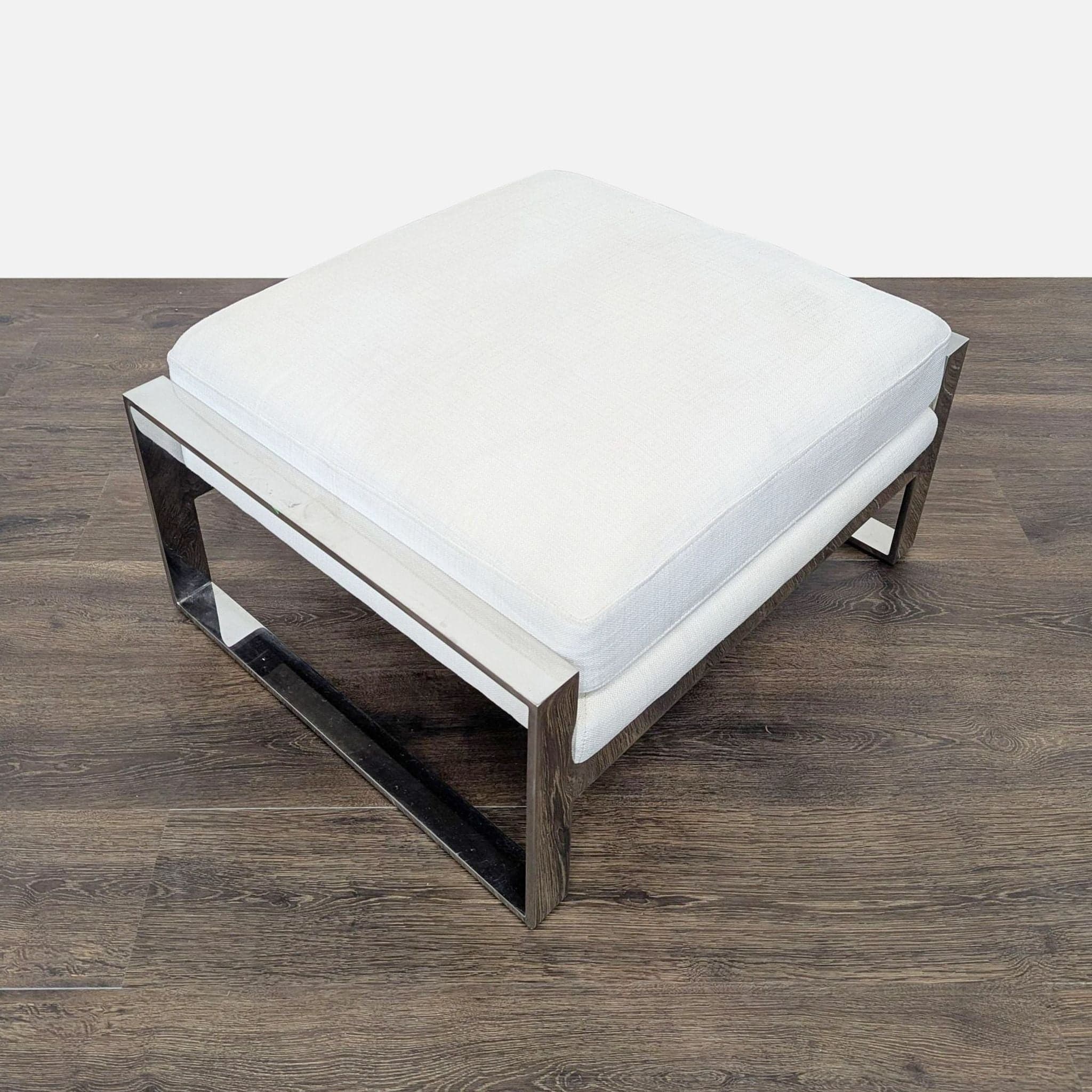 Restoration Hardware Modern Lounge Chair with Ottoman - Thumbnail 8