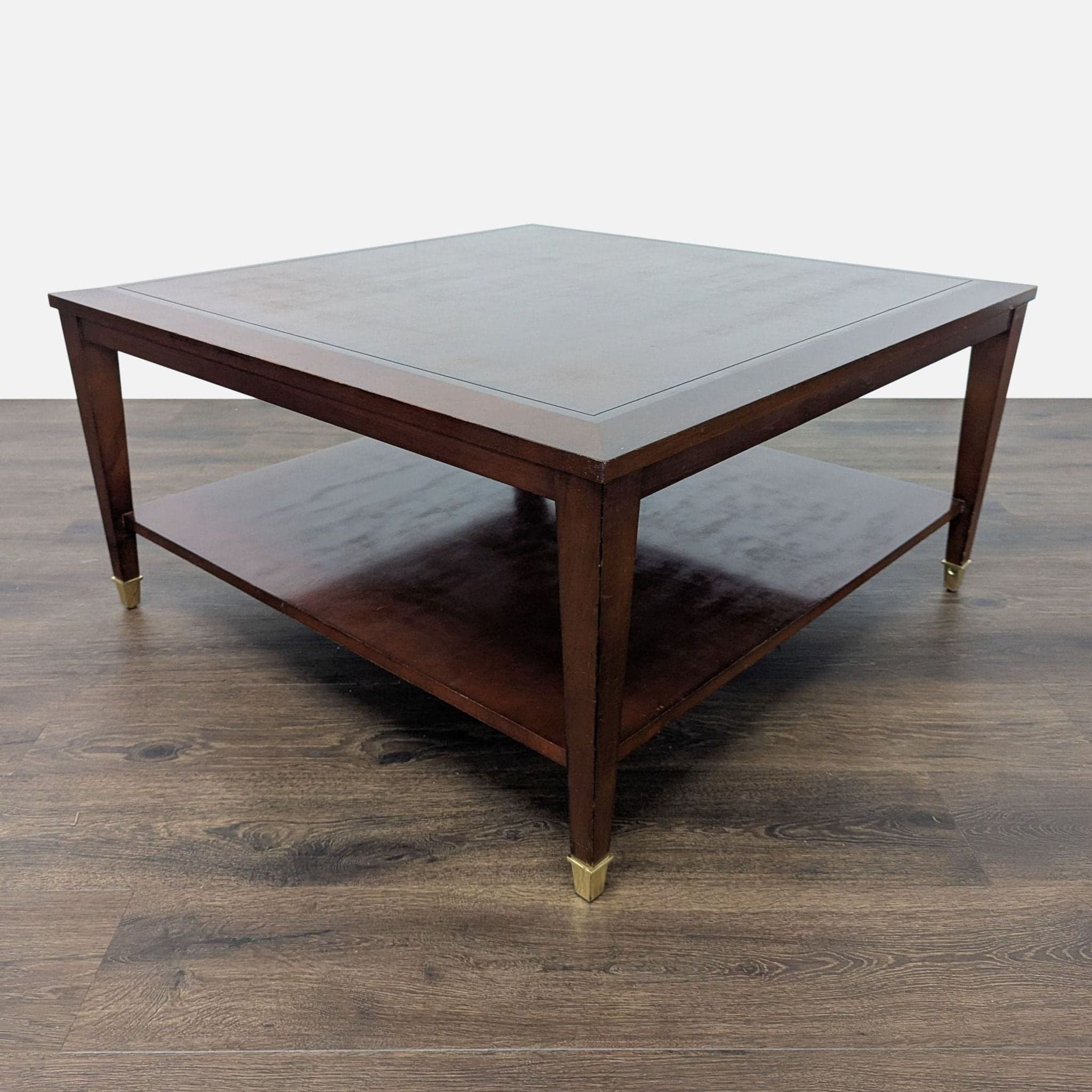 Wood Coffee Table with Shelf - Image 1