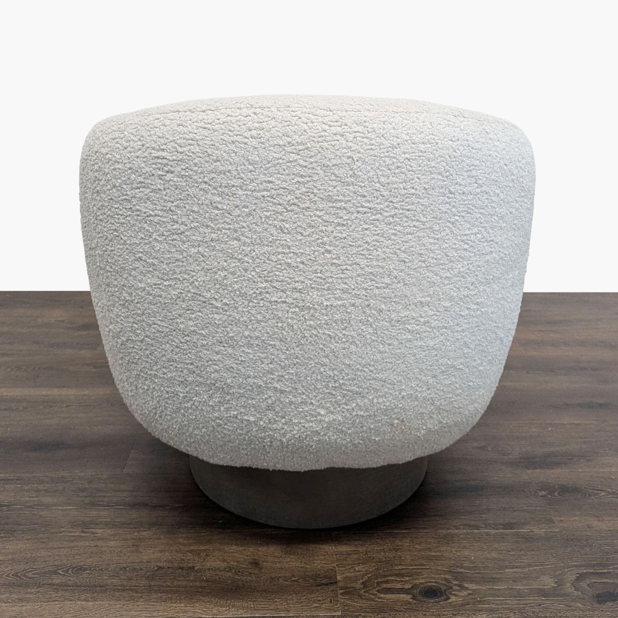 Interlude Home Simone Swivel Chair - Haze Shearling - Thumbnail 3