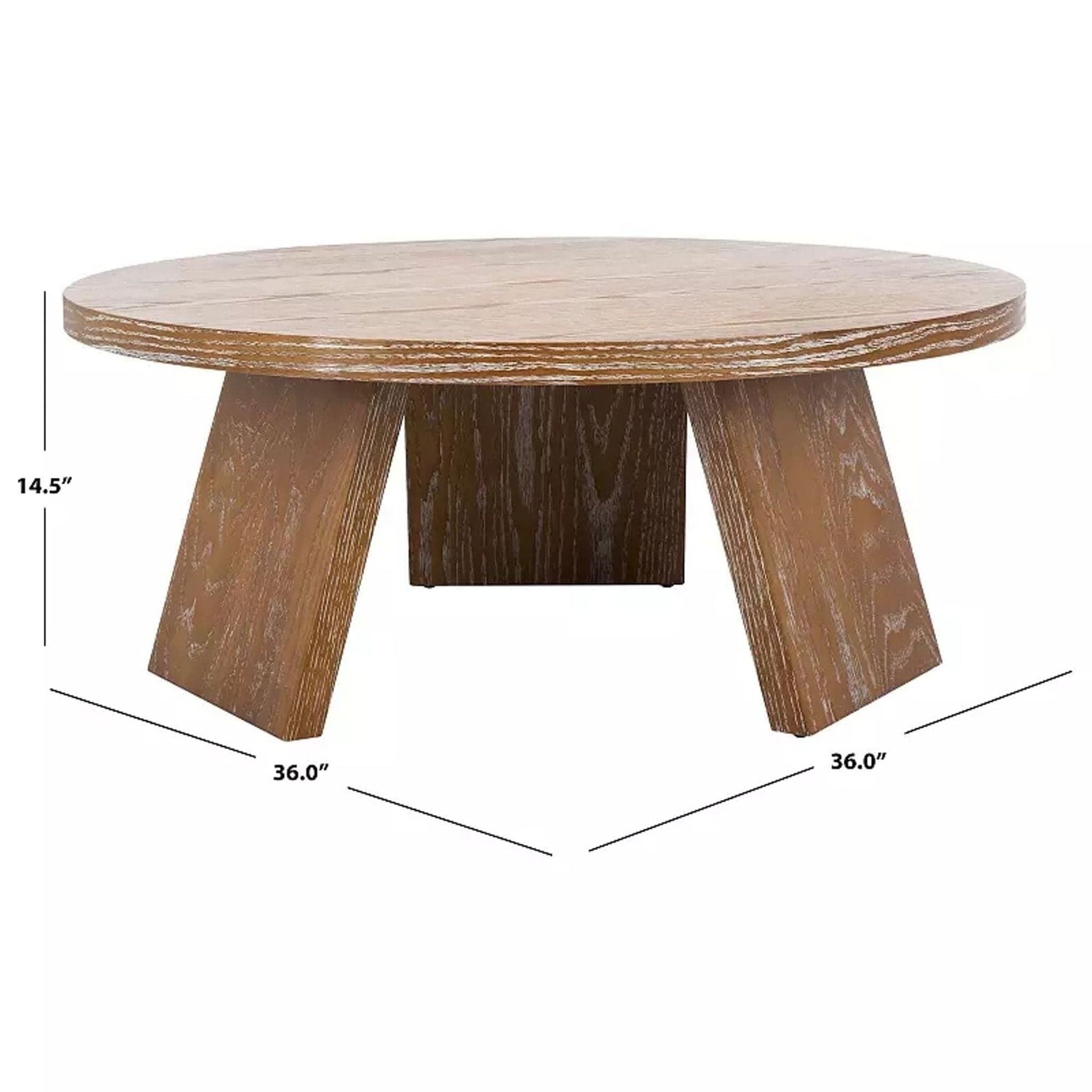 Safavieh Julianna Wood Coffee Table in Rustic Oak - Thumbnail 2