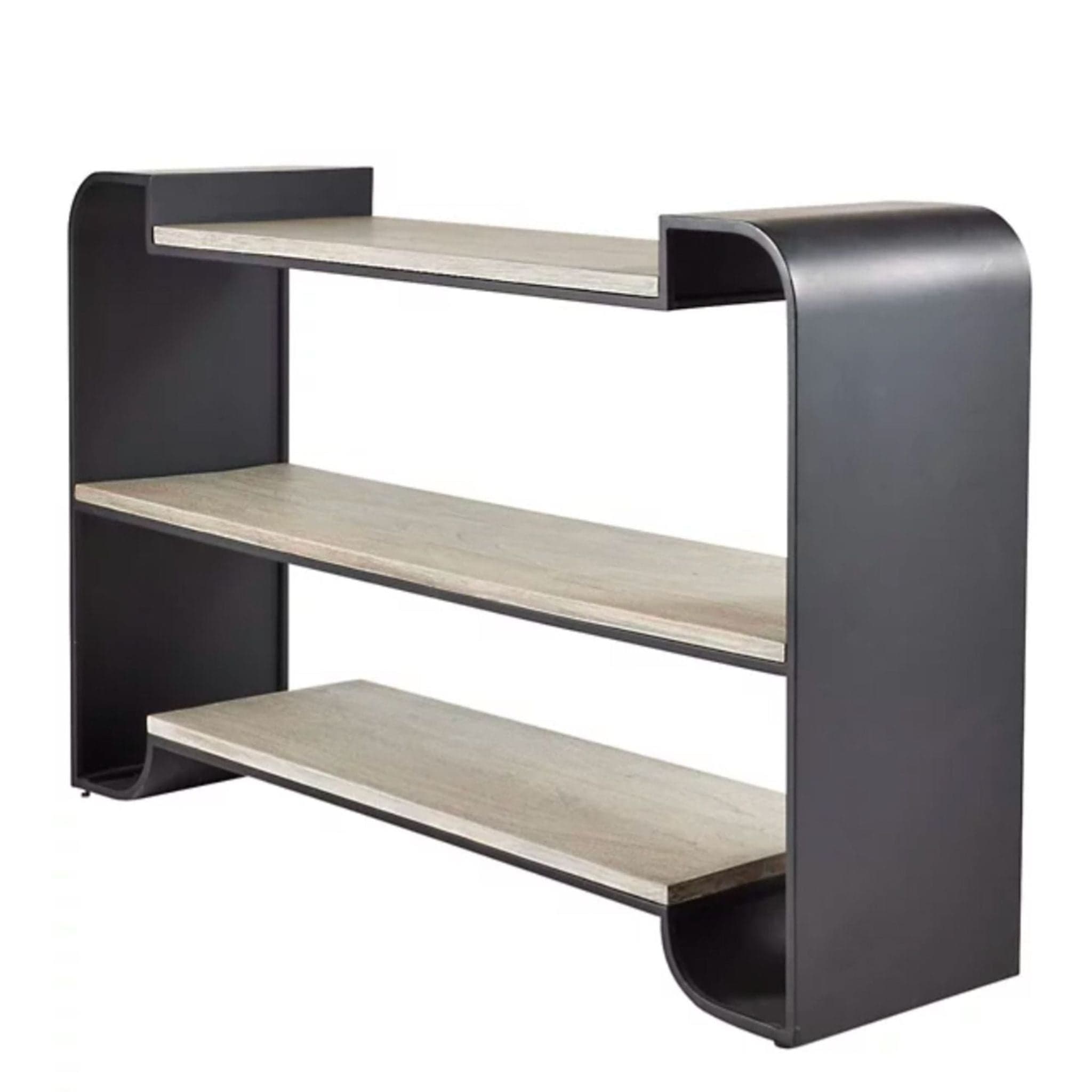 Arteriors Home Epton Modern 3-Tier Bookshelf with Metal Frame - Thumbnail 3