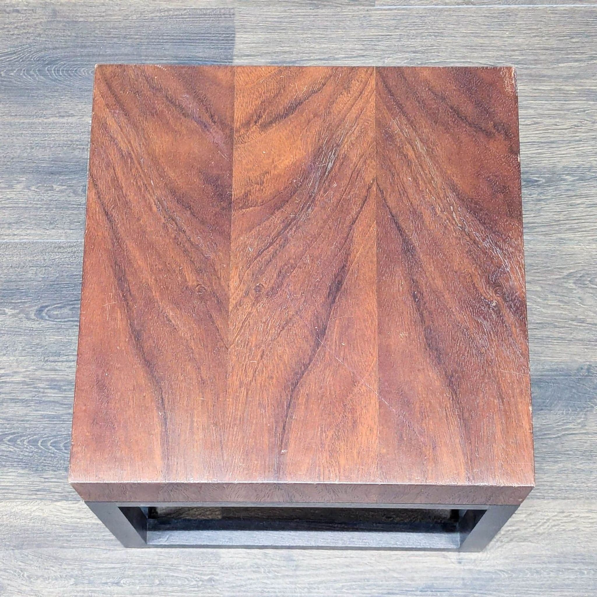 Crate & Barrel Wood Accent Table on Wood Base - Thumbnail 5