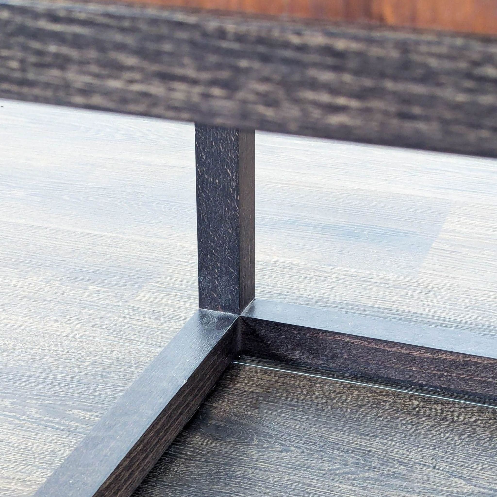 Crate & Barrel Wood Accent Table on Wood Base - Thumbnail 6