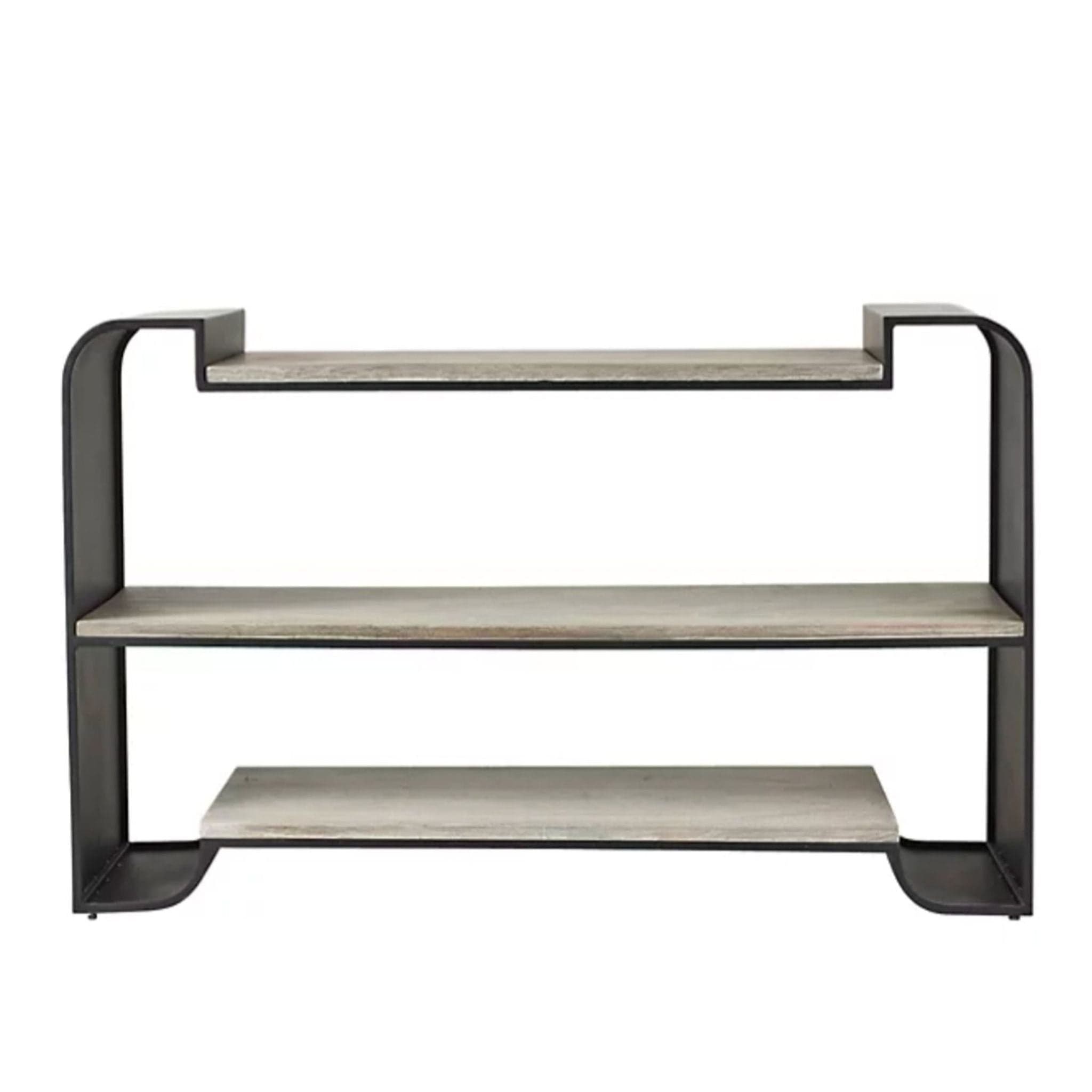 Arteriors Home Epton Modern Three-Tier Bookshelf with Black Frame - Image 1