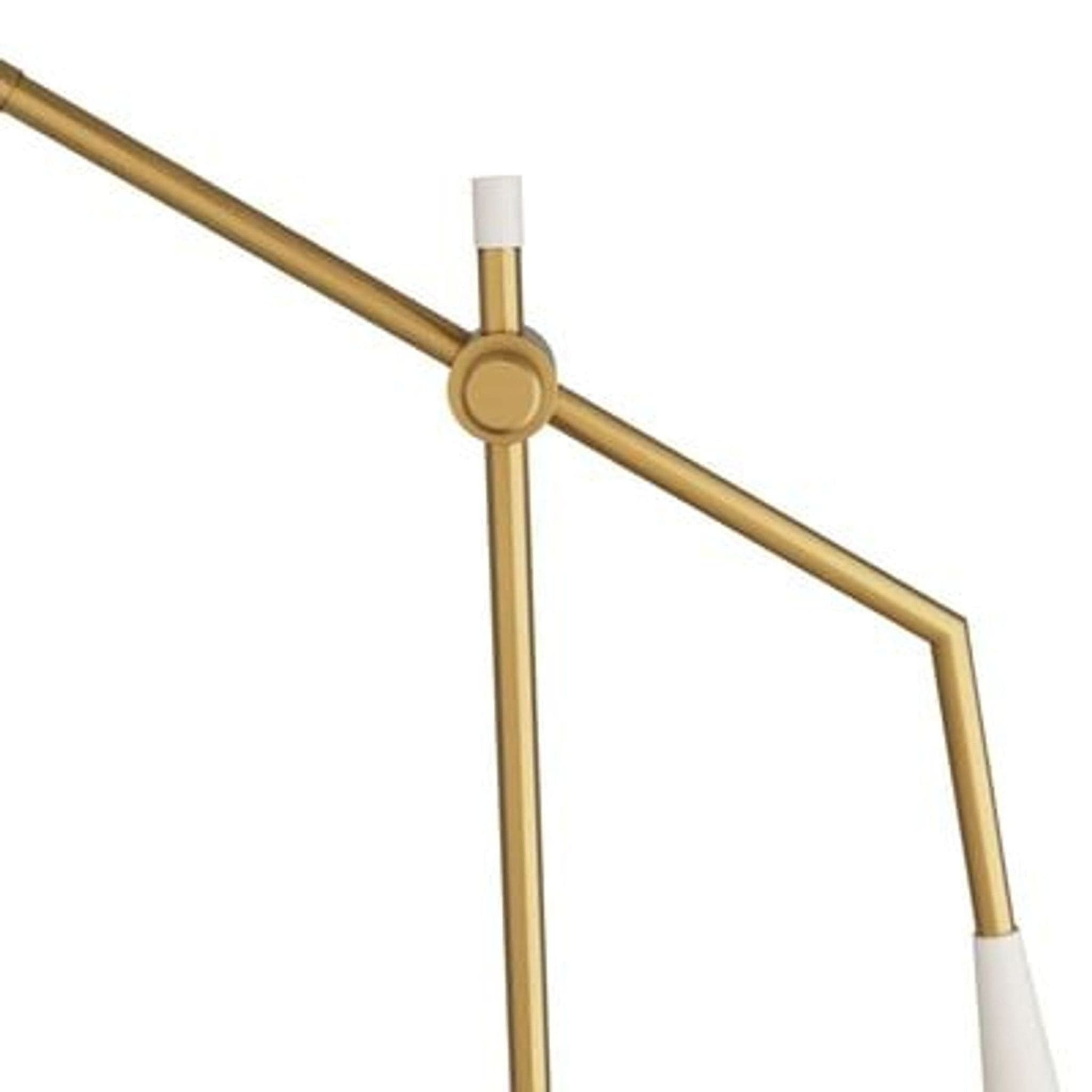 Arteriors Home Wayne Modern Brass and White Adjustable Table Lamp - Thumbnail 5