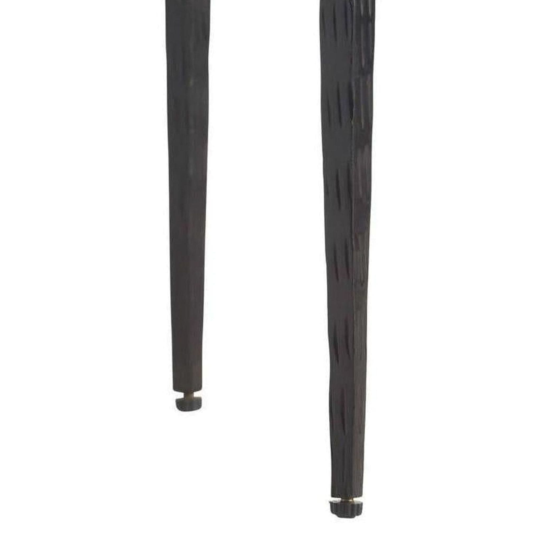 Arteriors Home Bahati Modern Black Velvet Lounge Chair with Metal Frame - Thumbnail 5