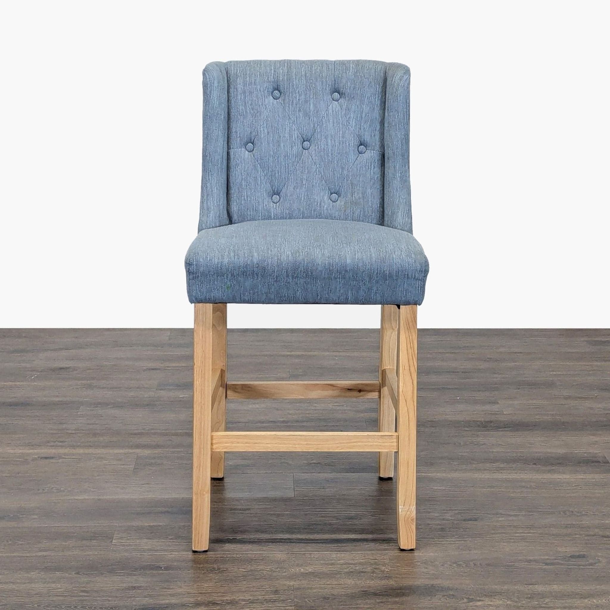 Noble House Home Wingback Button Tufted Bar Stool - Image 1