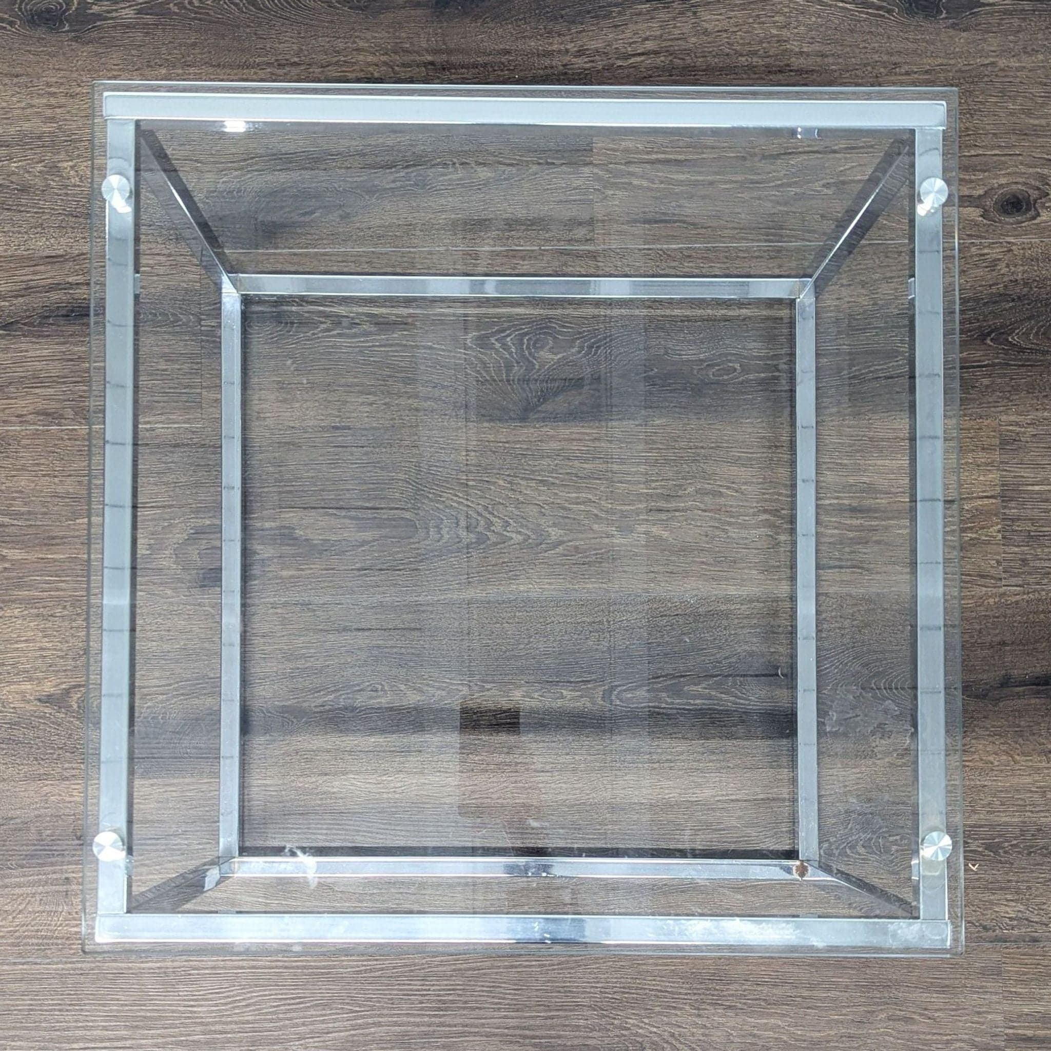 Glass Top End Table on Metal Frame - Thumbnail 6