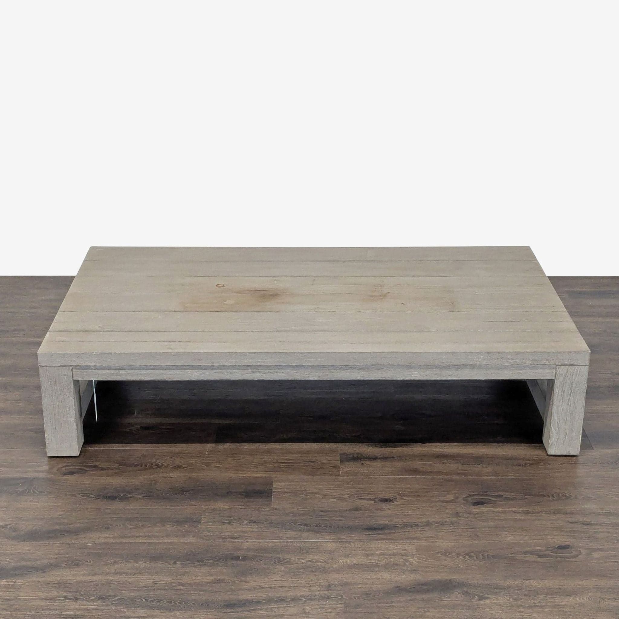 Restoration Hardware French Beam Weathered Teak Outdoor Coffee Table - Thumbnail 2