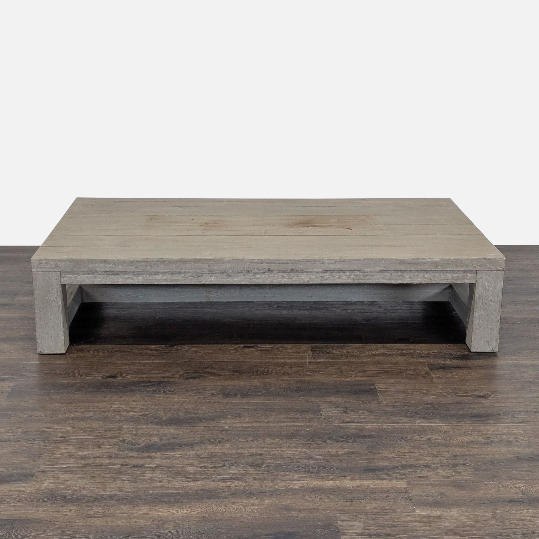 Restoration Hardware French Beam Weathered Teak Outdoor Coffee Table - Thumbnail 3