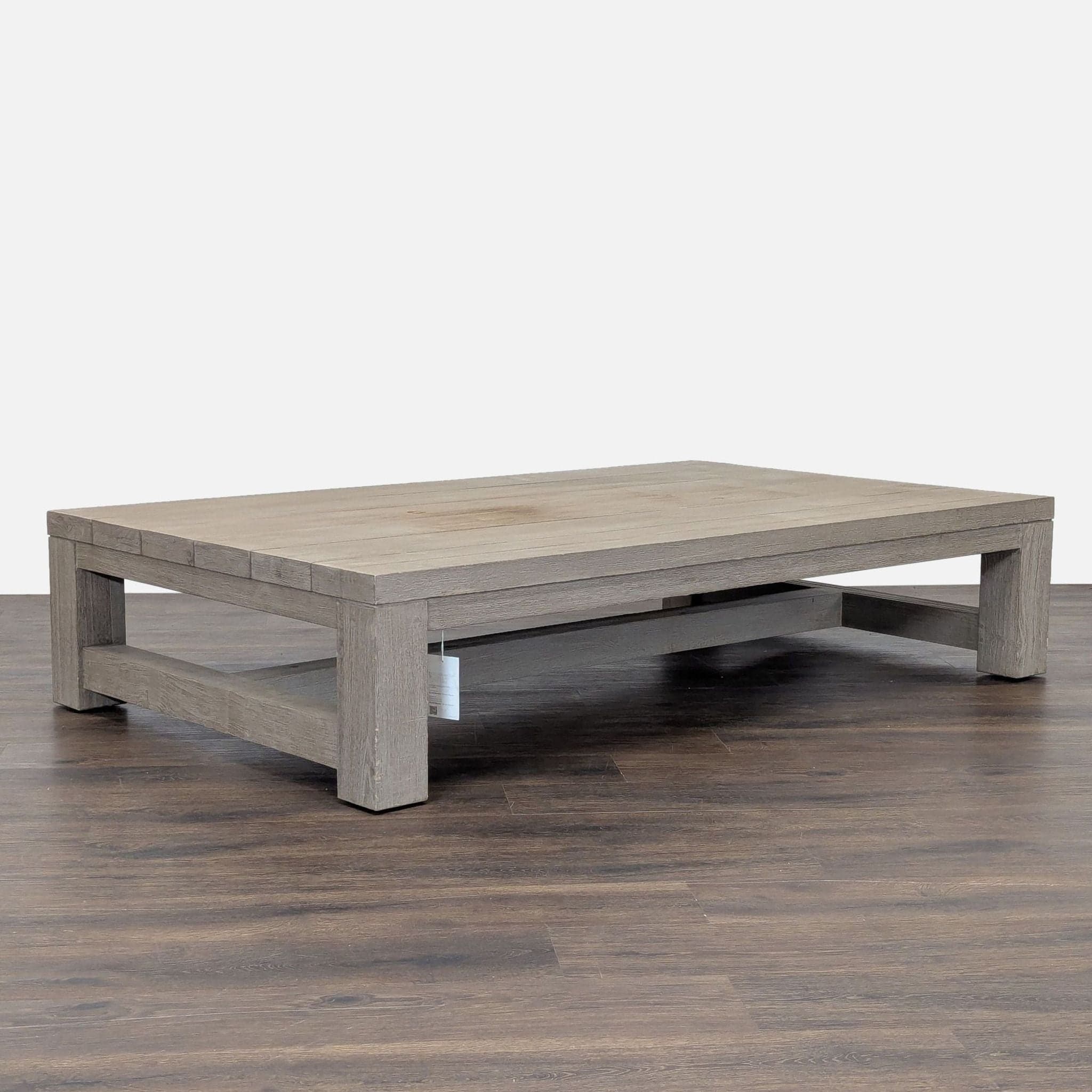 Restoration Hardware French Beam Weathered Teak Outdoor Coffee Table - Thumbnail 6