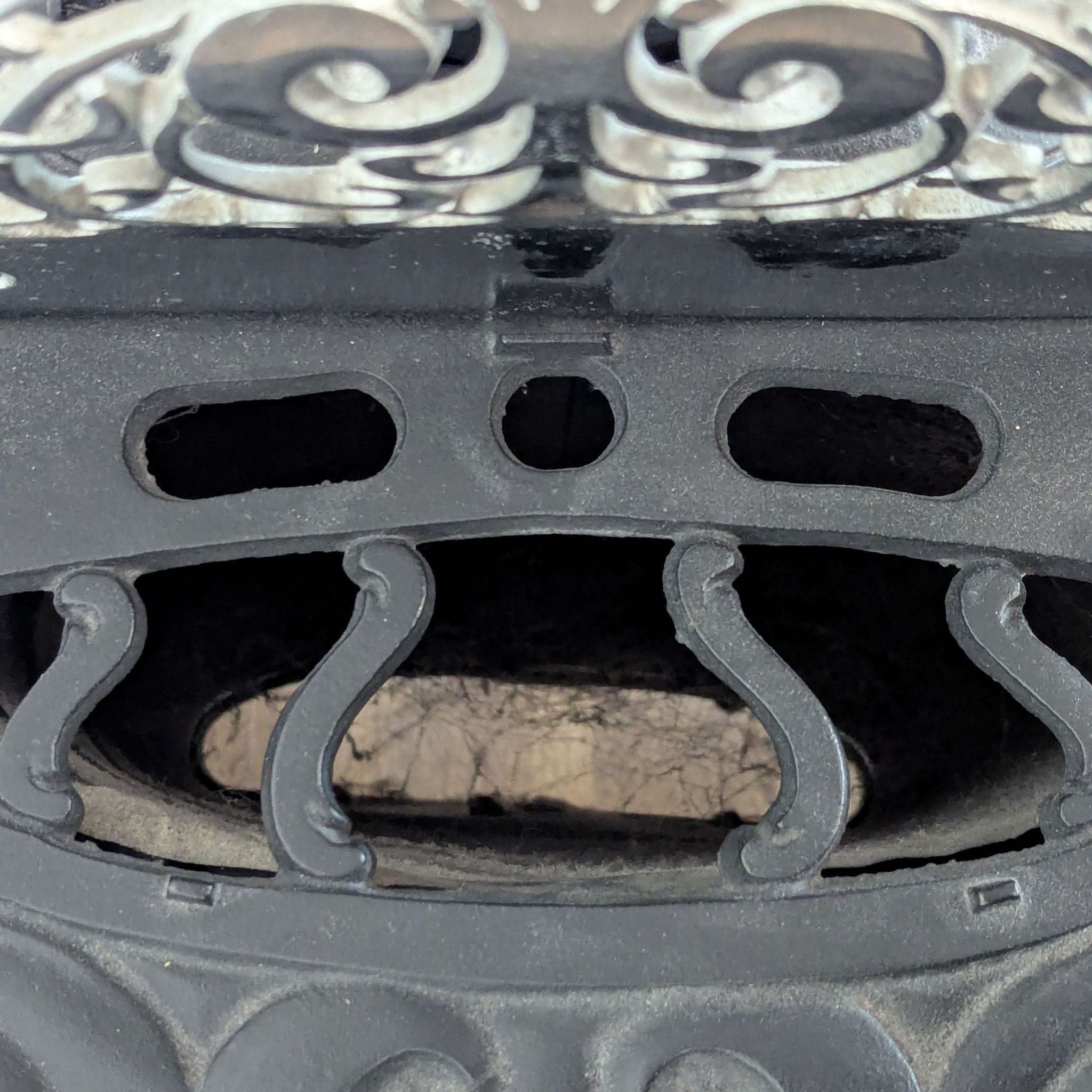 Vintage Iron Parlor Stove with Ornate Details - Thumbnail 8