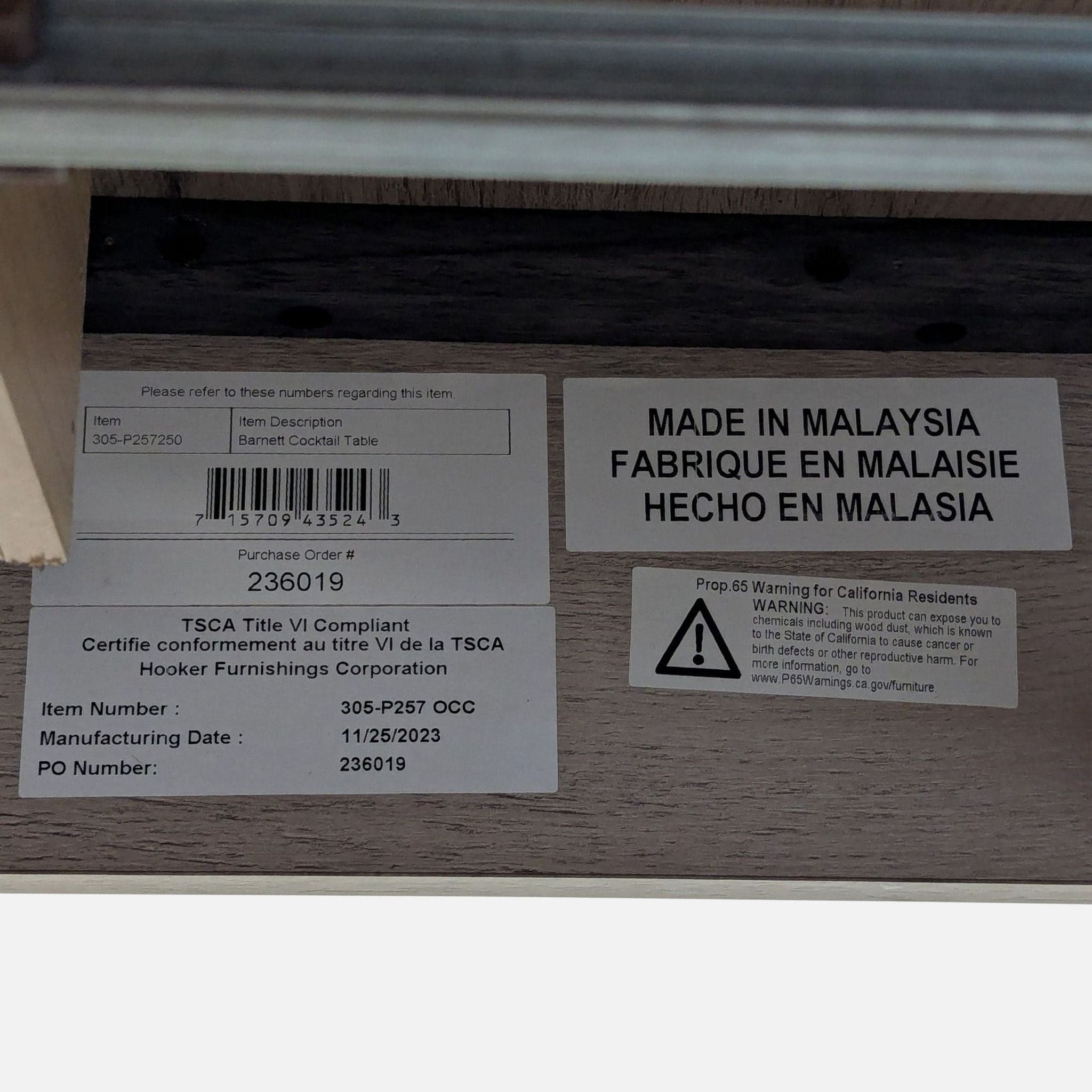 Hooker Furnishings Three Drawer Coffee Table - Thumbnail 7