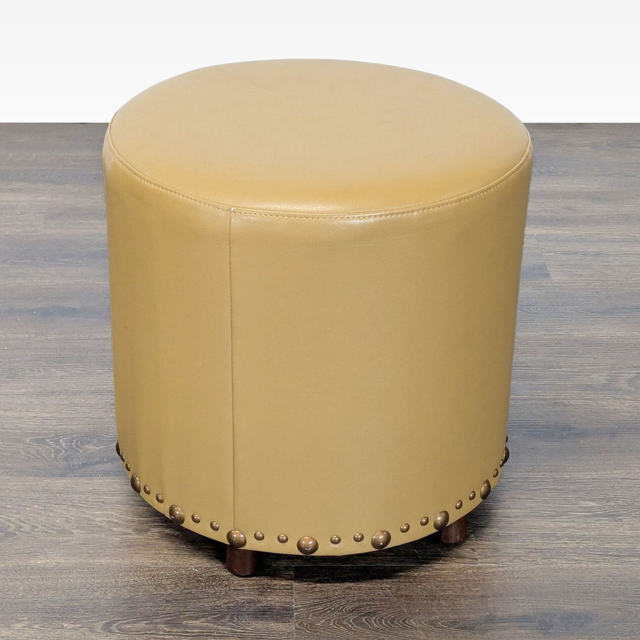 Upholstered Ottoman with Nailhead Trim - Thumbnail 5
